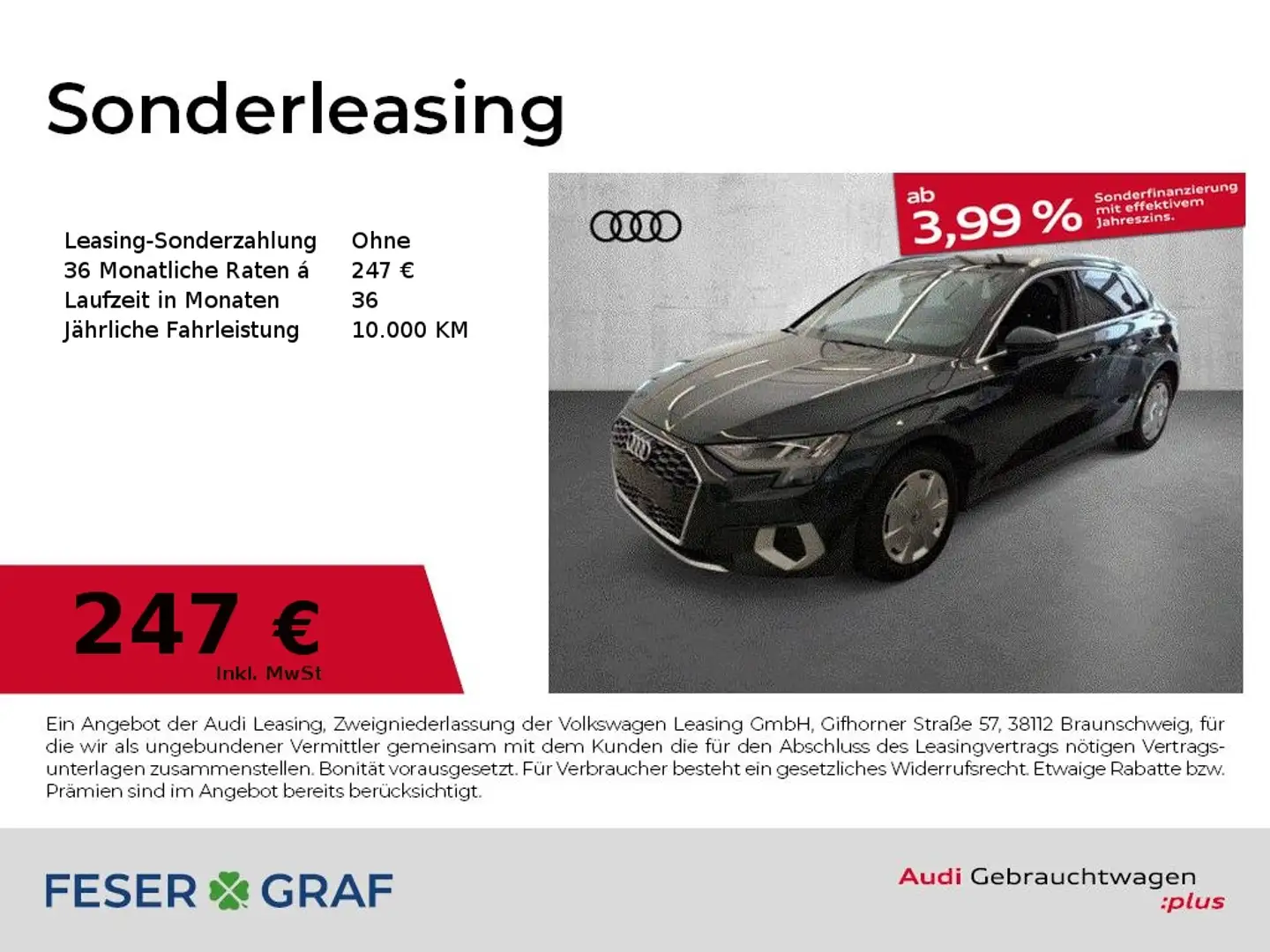 Audi A3 Advanced 35 TFSI S tronic Smartphone Inter.AHK/PDC Grau - 1