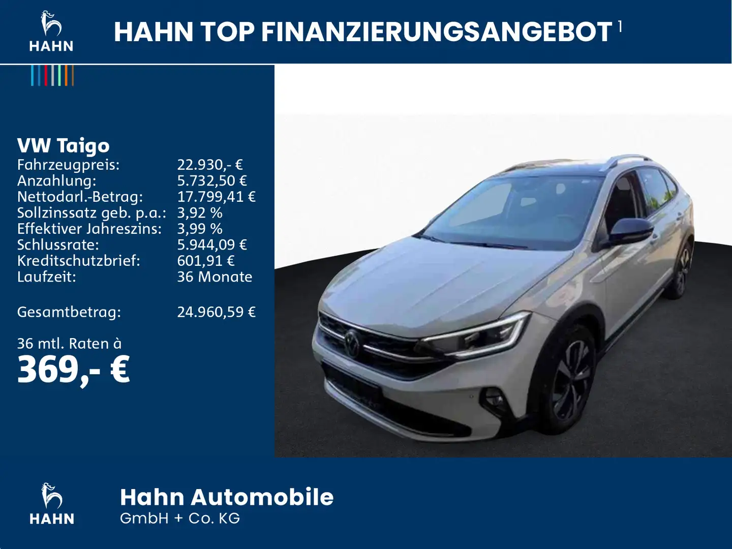 Volkswagen Taigo 1.0 TSI DSG Style Matrix Navi CAM Sitzhzg Grau - 2