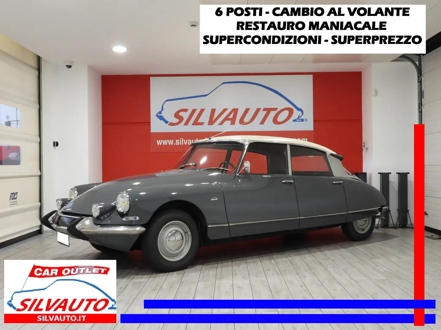 Citroen ID 19 P MONOFARO–6 POSTI-CAMBIO AL VOLANTE(1965) Gri - 1