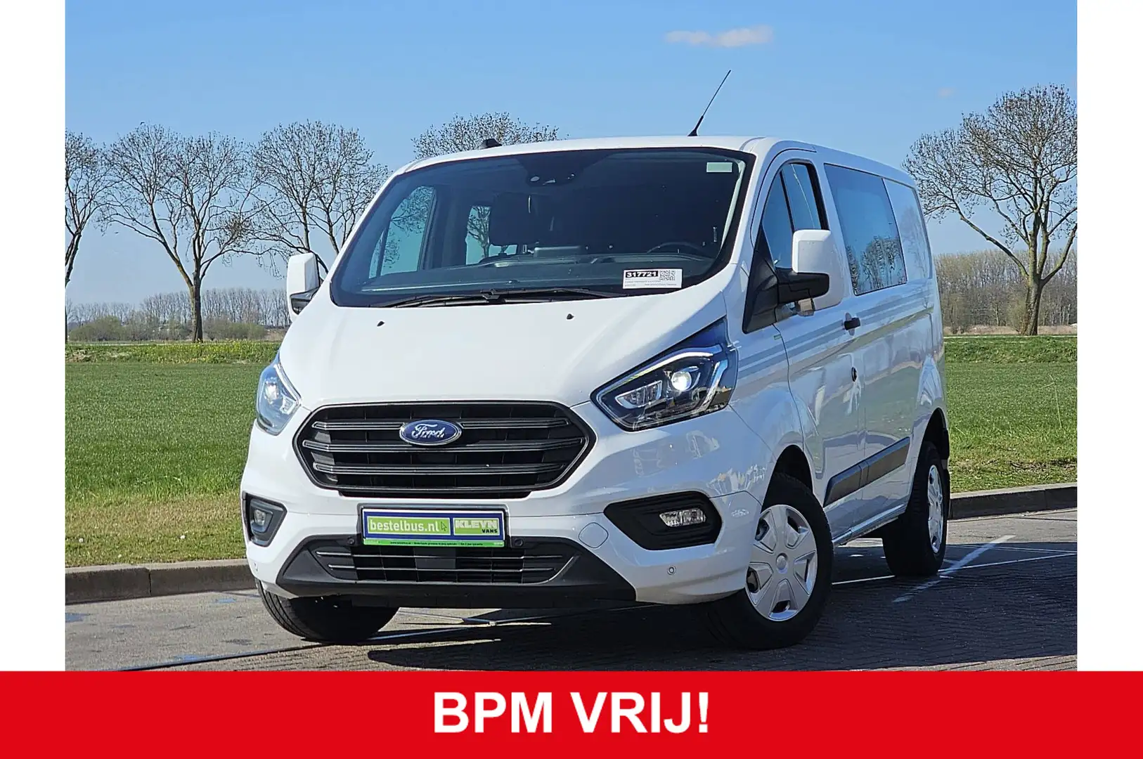 Ford Transit Custom 2.0 TDCI L1H1 Dubbelcabine Airco Trekhaak Deuren N Wit - 2