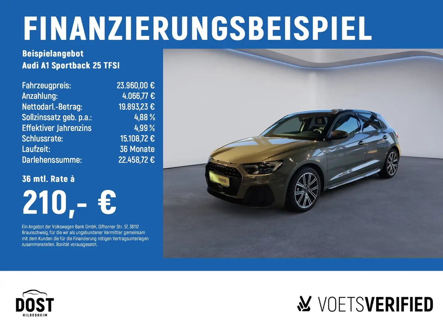 Audi A1 Sportback 25 TFSI S line LED+PDC+SHZ Gris - 2