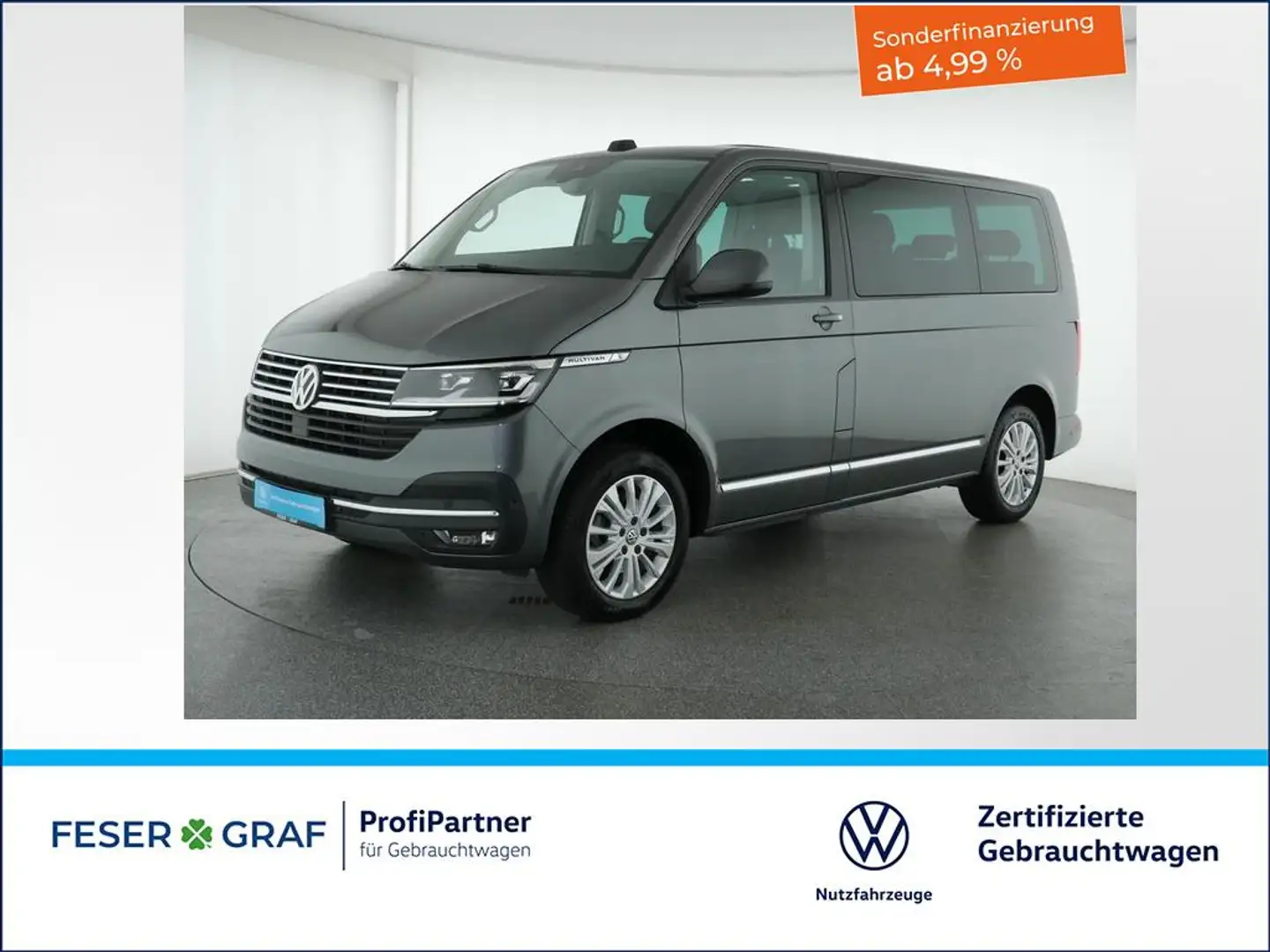 Volkswagen T6.1 Multivan 6.1 2.0TDI GenerationSIX DSG ACC LED RFK Grau - 1