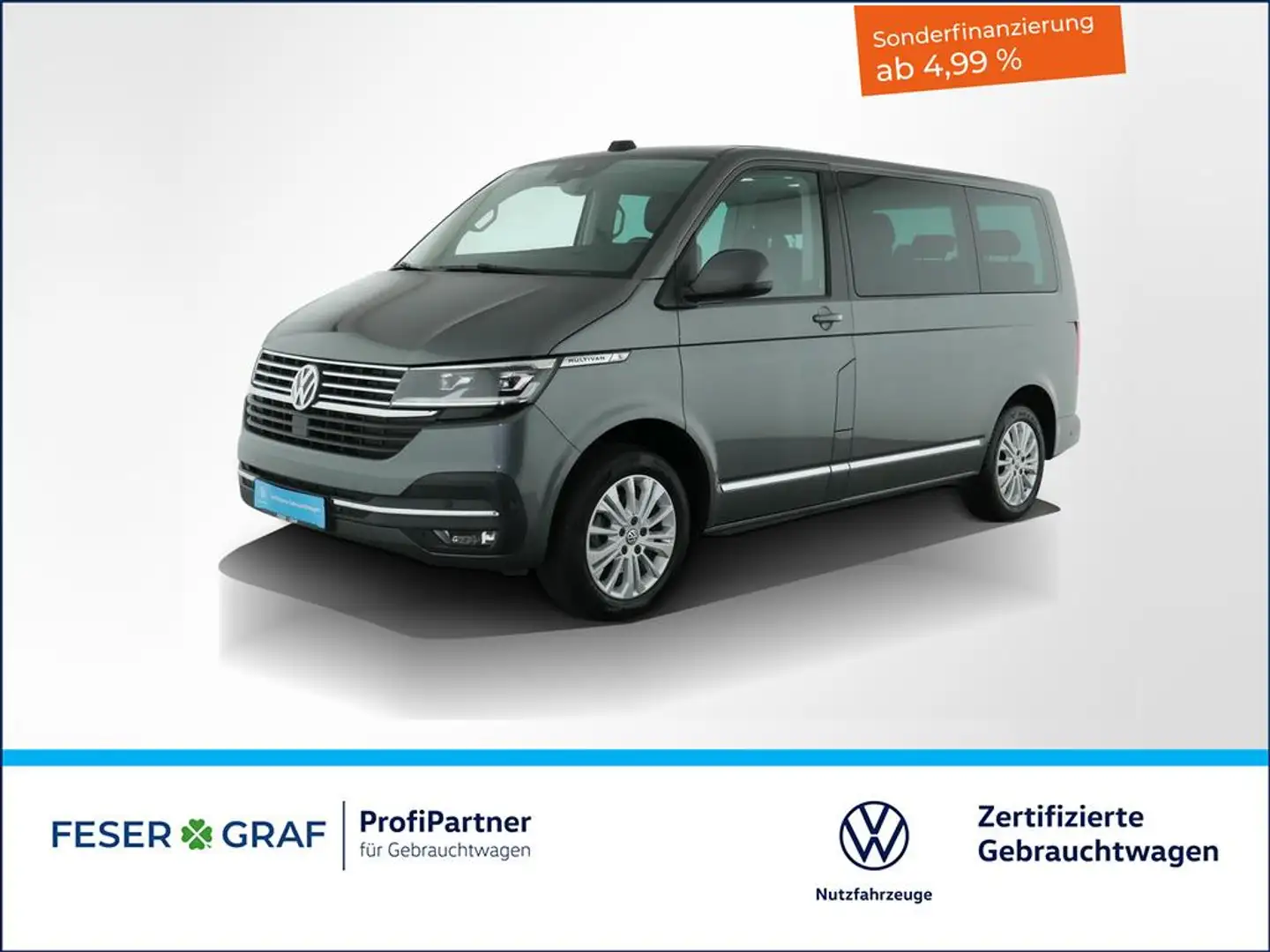 Volkswagen T6.1 Multivan 6.1 2.0TDI GenerationSIX DSG ACC LED RFK Grau - 1