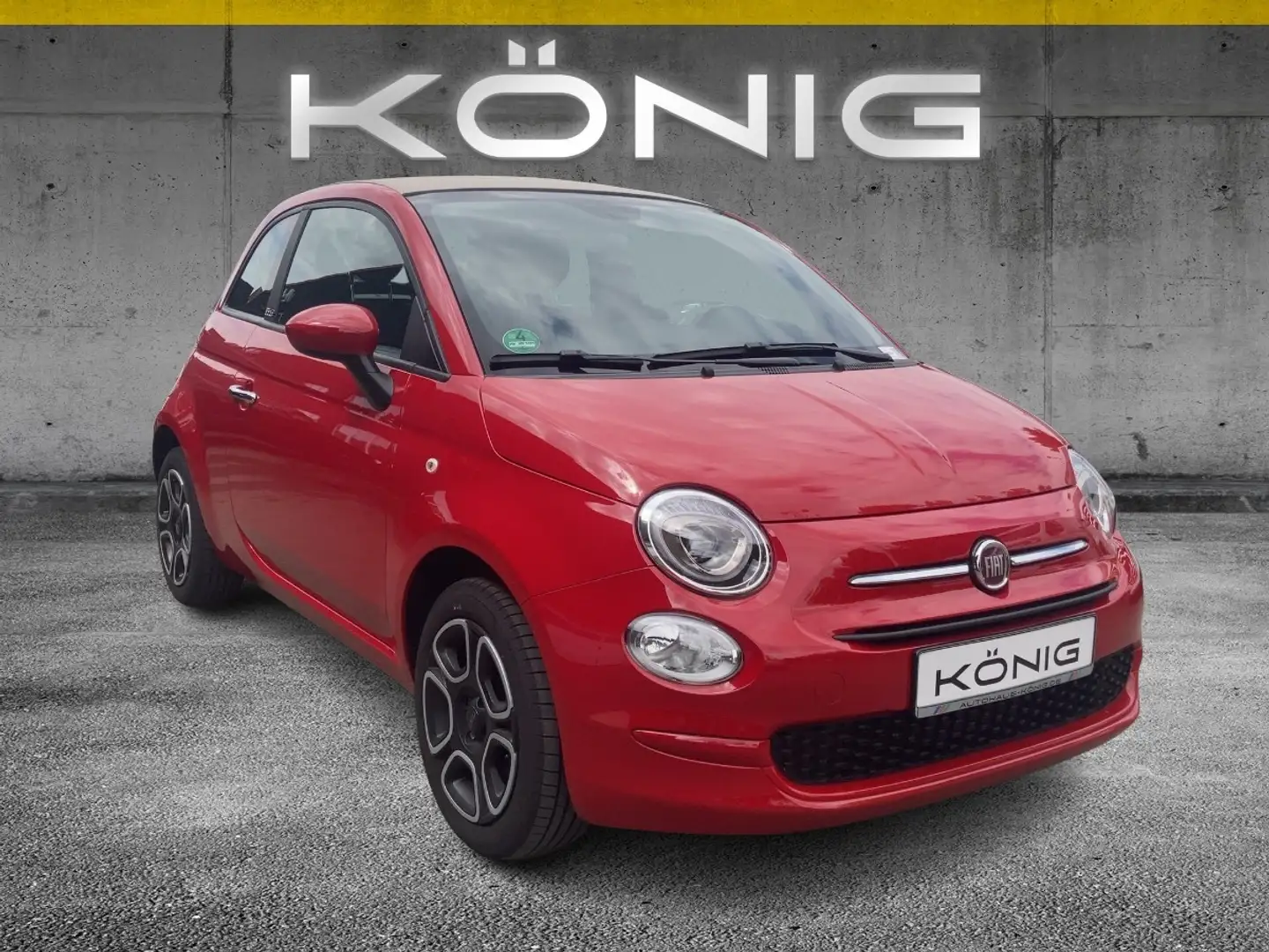 Fiat 500C Cabrio Club 1.0 Klima*Tempomat*CarPlay Rot - 2