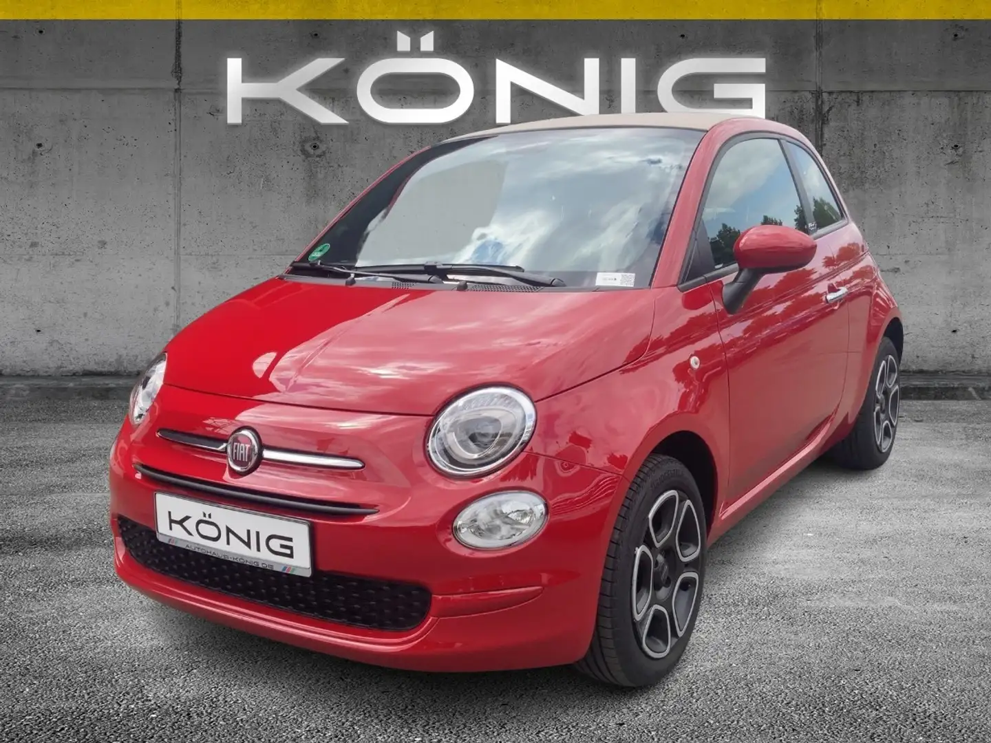 Fiat 500C Cabrio Club 1.0 Klima*Tempomat*CarPlay Rot - 1