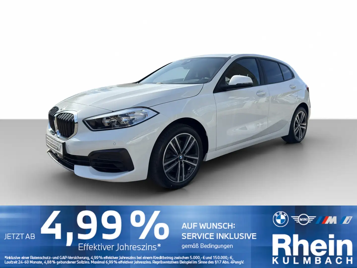 BMW 118 i 5-Türer Advantage Navi Lordose WLAN Shz Navi Lor Weiß - 1