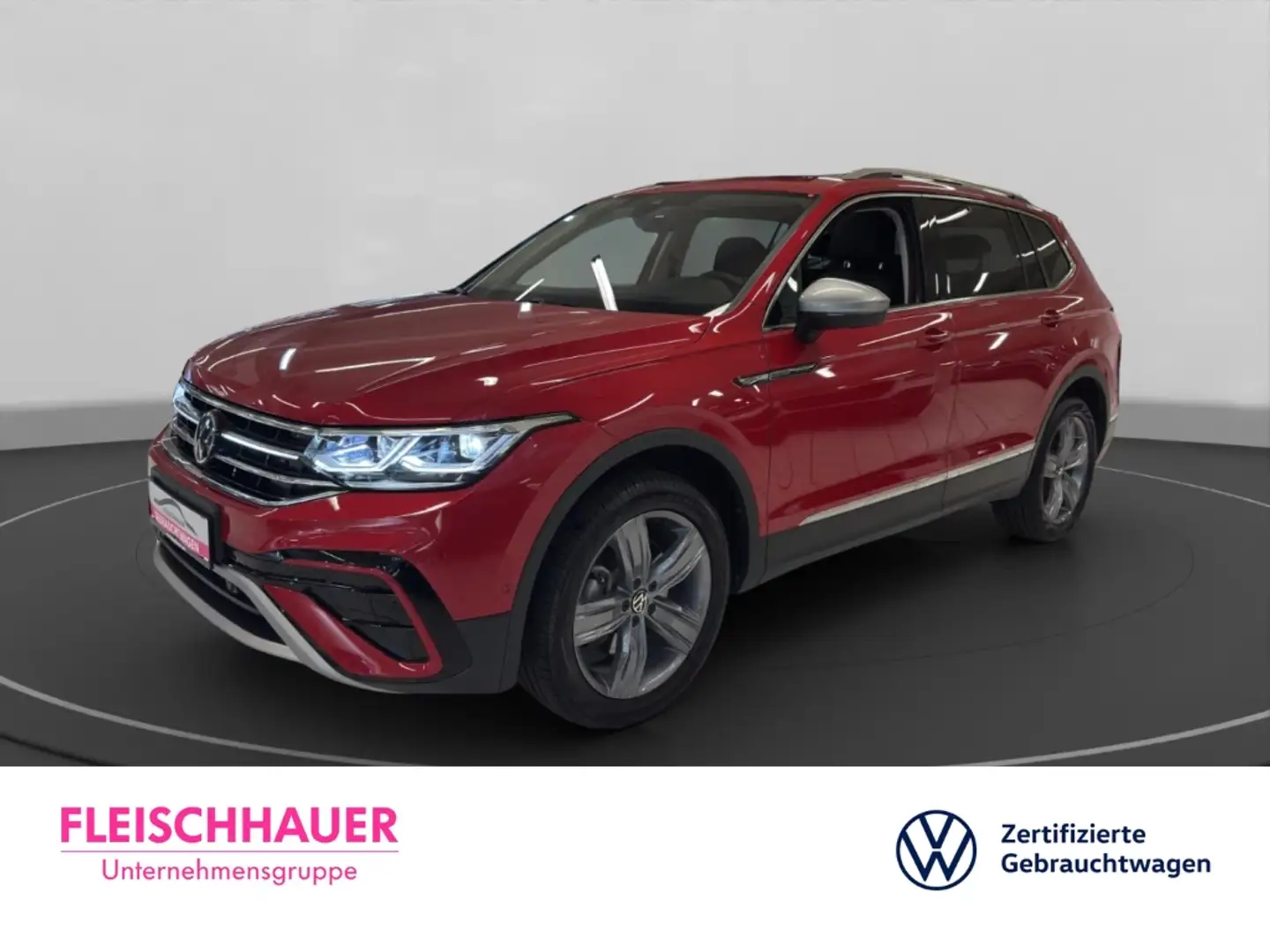 Volkswagen Tiguan Allspace Elegance 2.0 TSI 4M Matrix+AHK+Pano+Stdhzg+7-Sitze Rot - 1