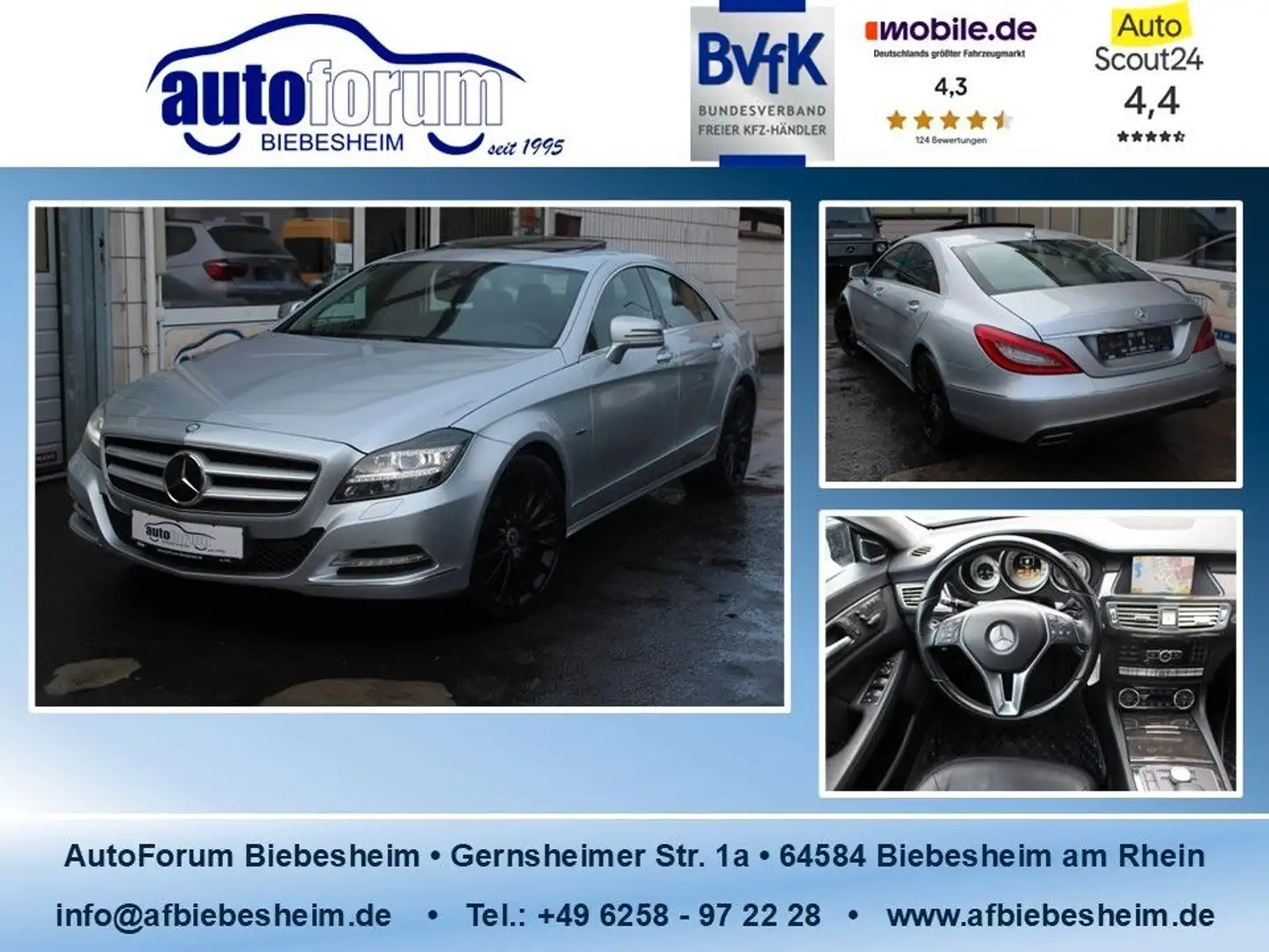Mercedes-Benz CLS 350 CGI Distronic*Leder*Memory*R-Kamera*LED Argent - 1
