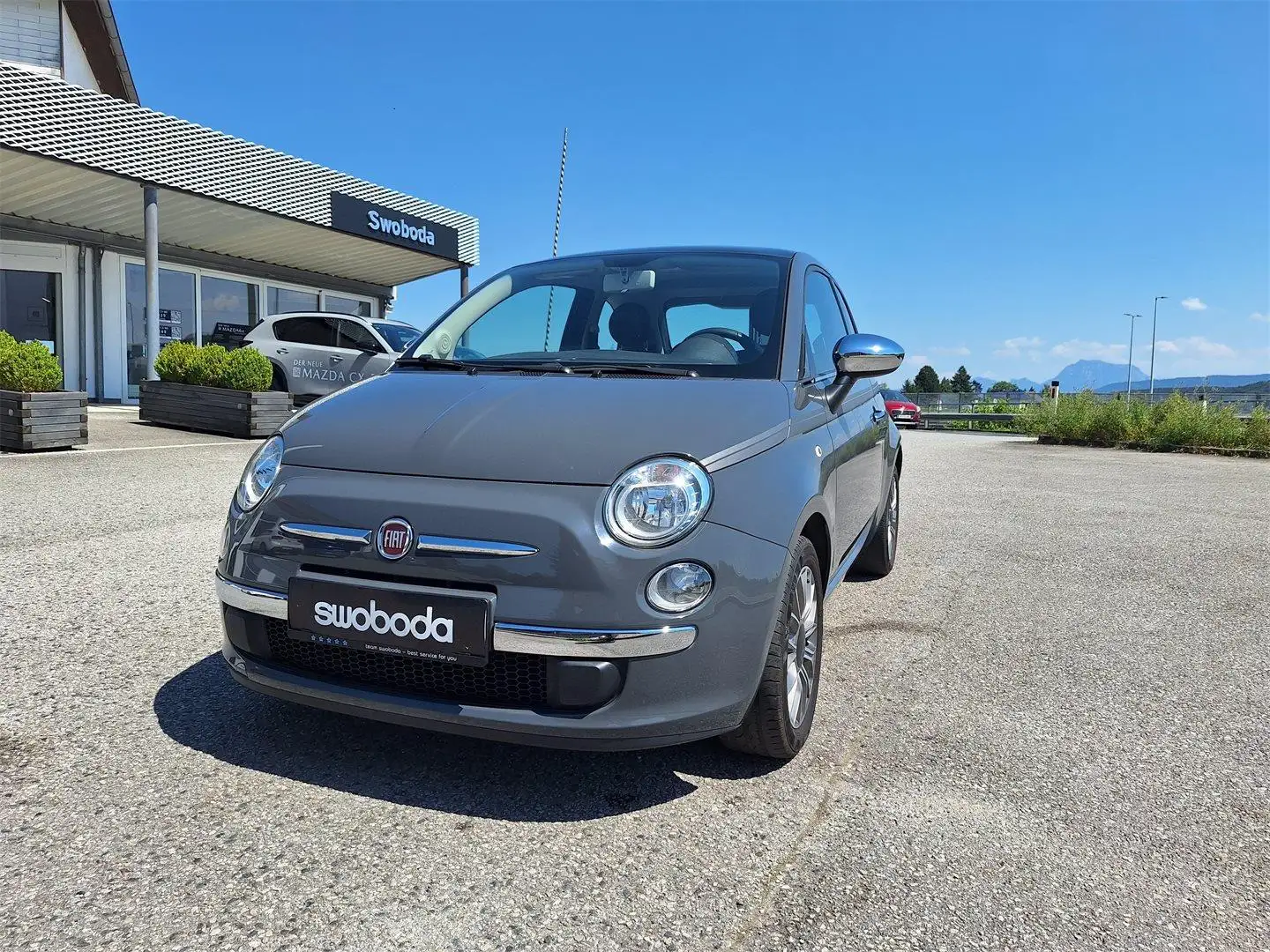 Fiat 500 1,2 69 Lounge Schiebedach Freisprech. Grau - 2