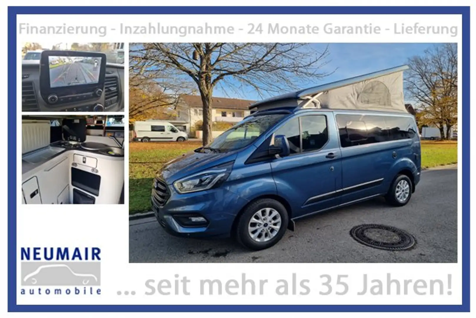 Ford Transit Custom Nugget Aufstelldach * Ford-Garantie! * TOP! Bleu - 1