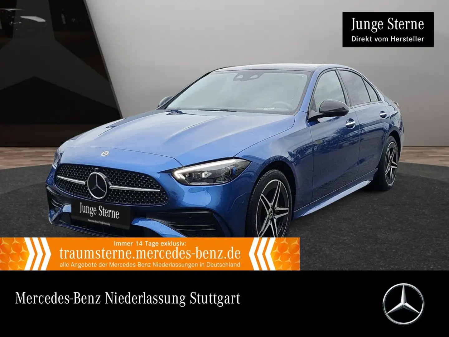 Mercedes-Benz C 300 e AMG+NIGHT+PANO+360+AHK+BURMESTER+KEYLESS Blau - 1