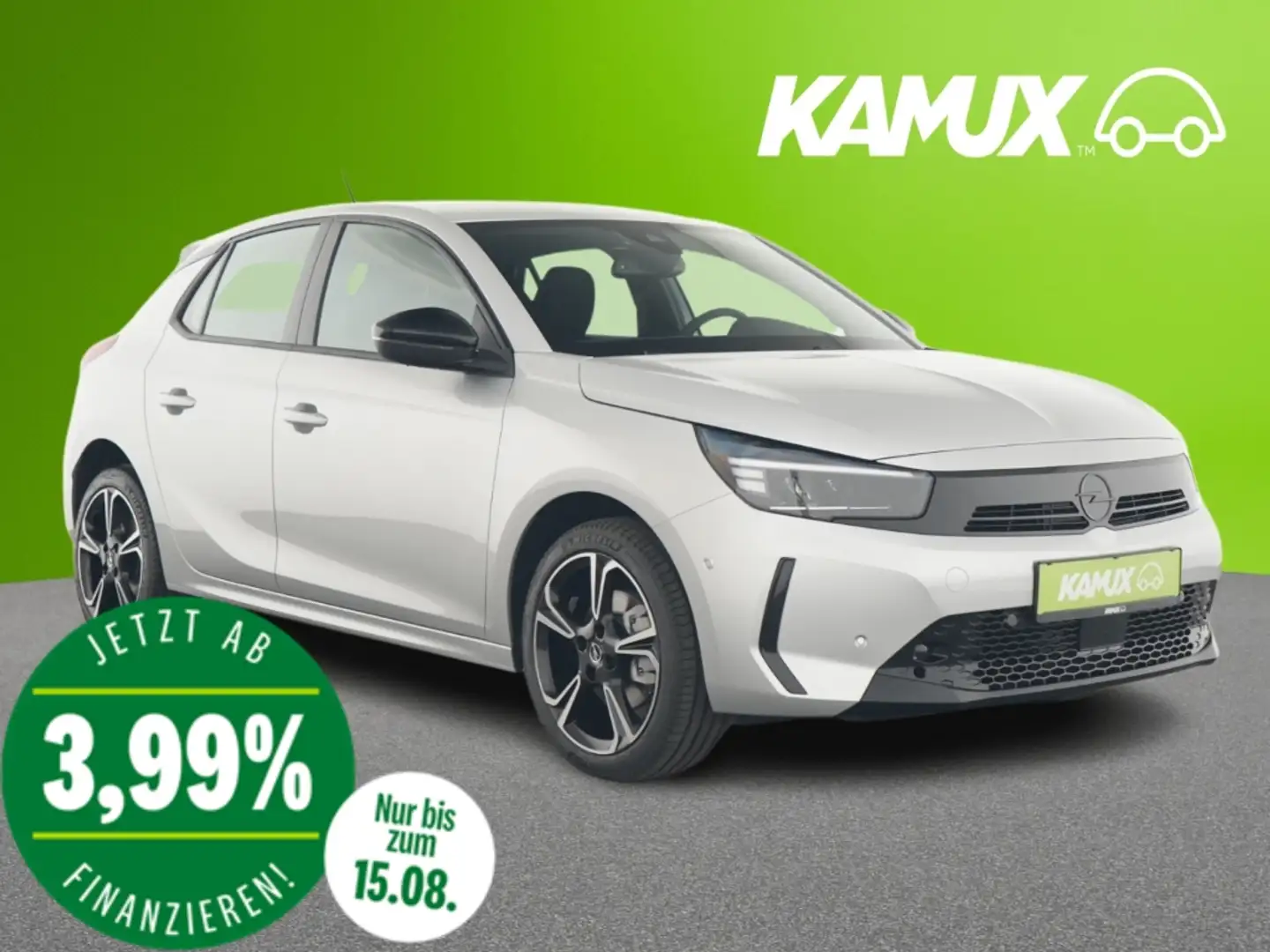 Opel Corsa F 1.2T-Hybrid 100 e-DCT6 GS+LED+KAMERA+SHZ Silber - 1