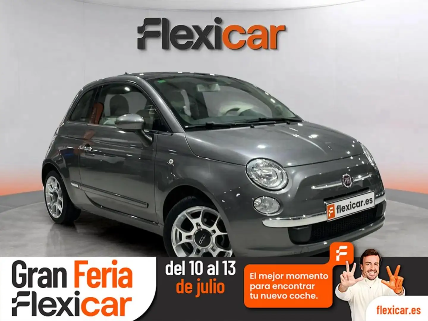 Fiat 500 1.2 8v 69 CV Lounge Gris - 1