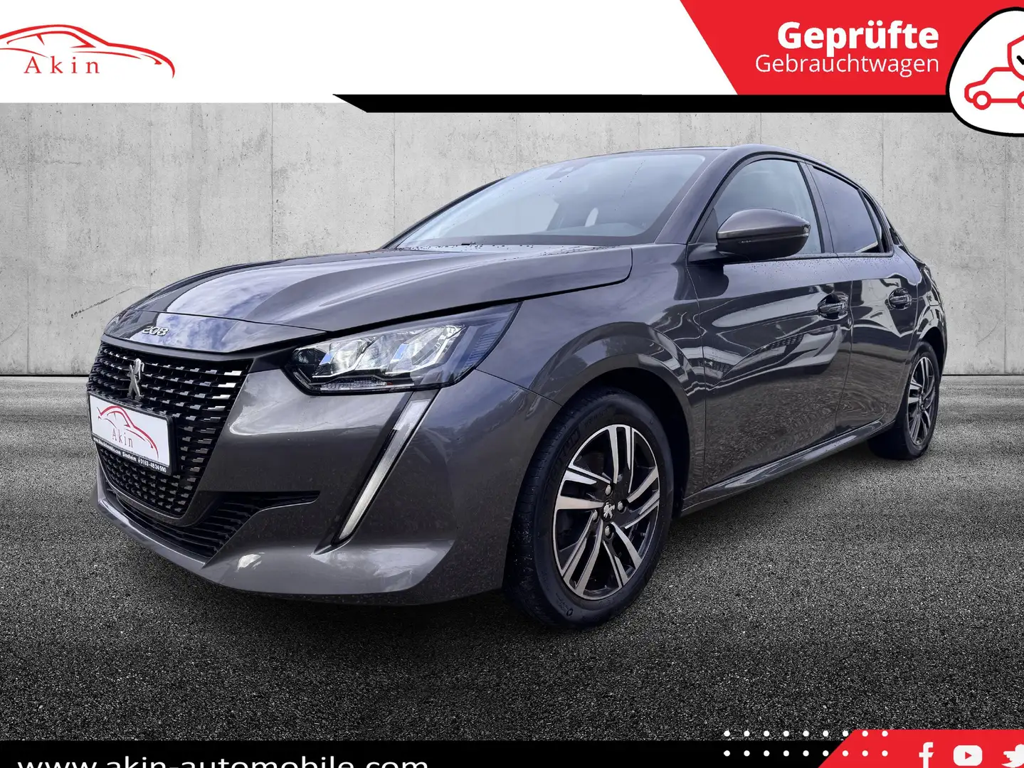 Peugeot 208 Allure Navi Leder Kamera LED Grigio - 1