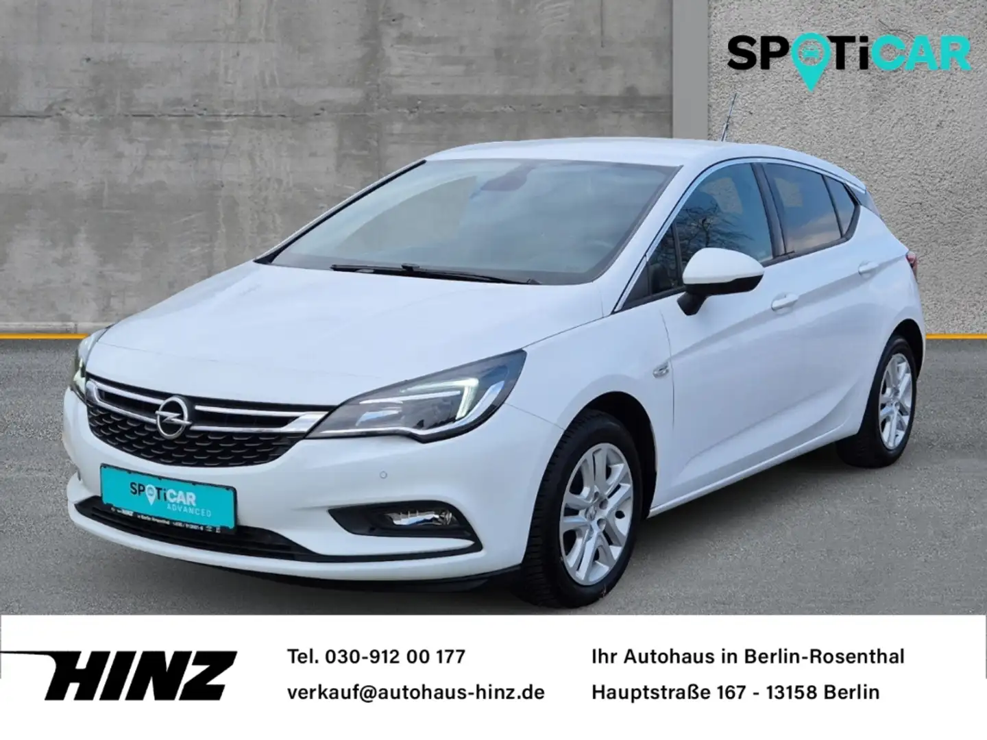 Opel Astra K Dynamic 1.4 Turbo,Klima,PDCv+h,LRHZ,SHZ Bílá - 1