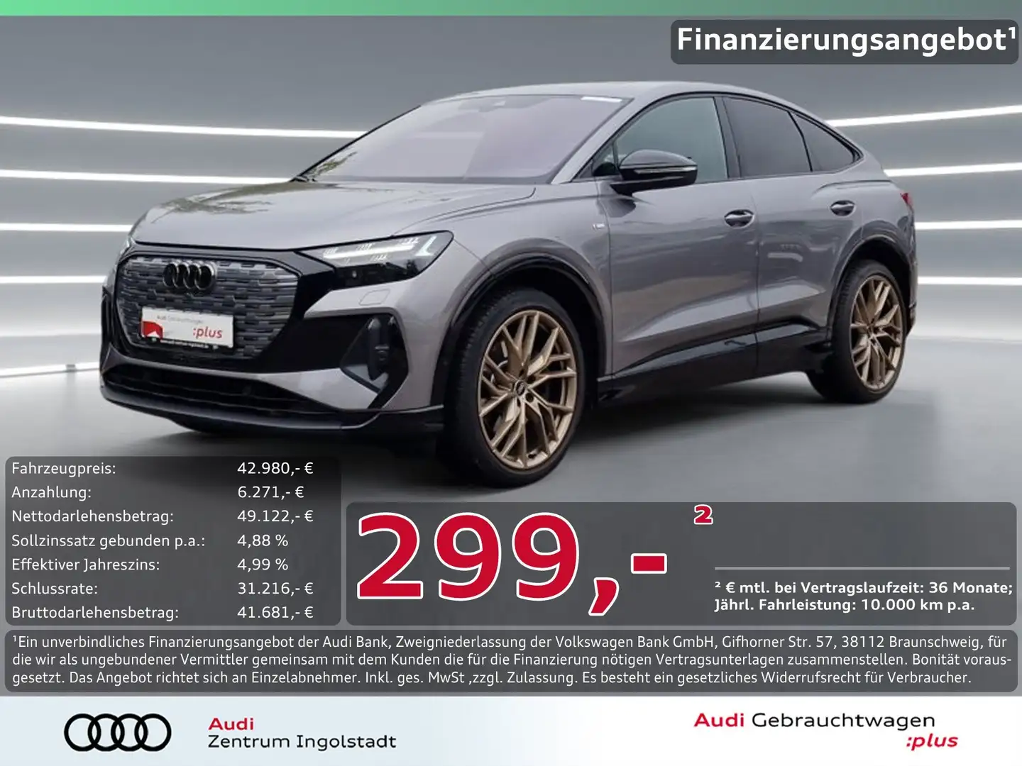 Audi Q4 e-tron Q4 Sportback e-tron 50 qu S line edition one Pano Grau - 1