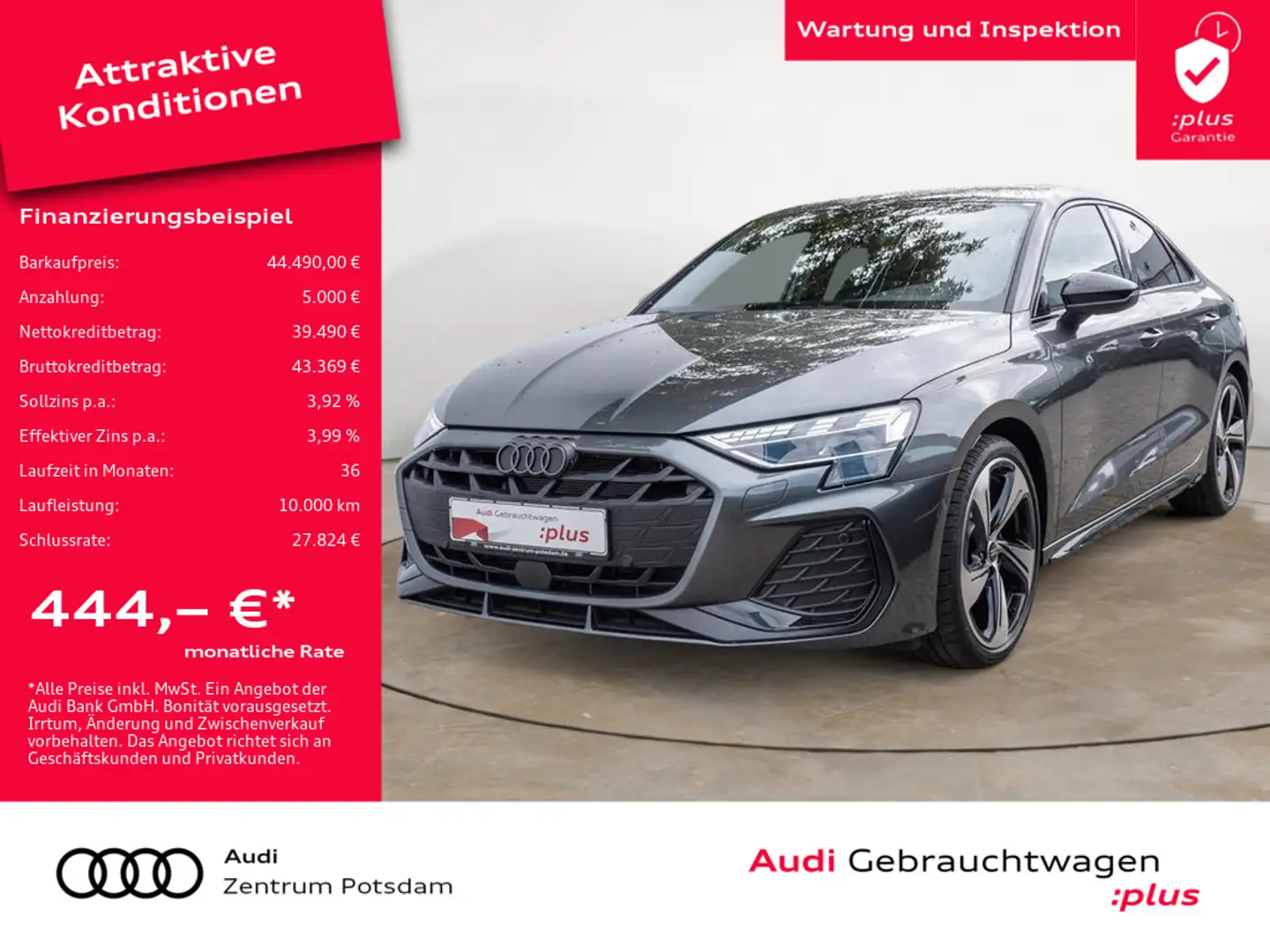 Audi A3 Limousine 35TFSI S line MATRIX NAVI VIRTUA Grau - 1