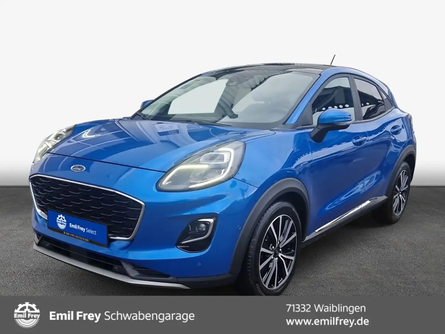 Ford Puma 1.0 EcoB Aut TITANIUM *Pano/ACC/LED* Blau - 1