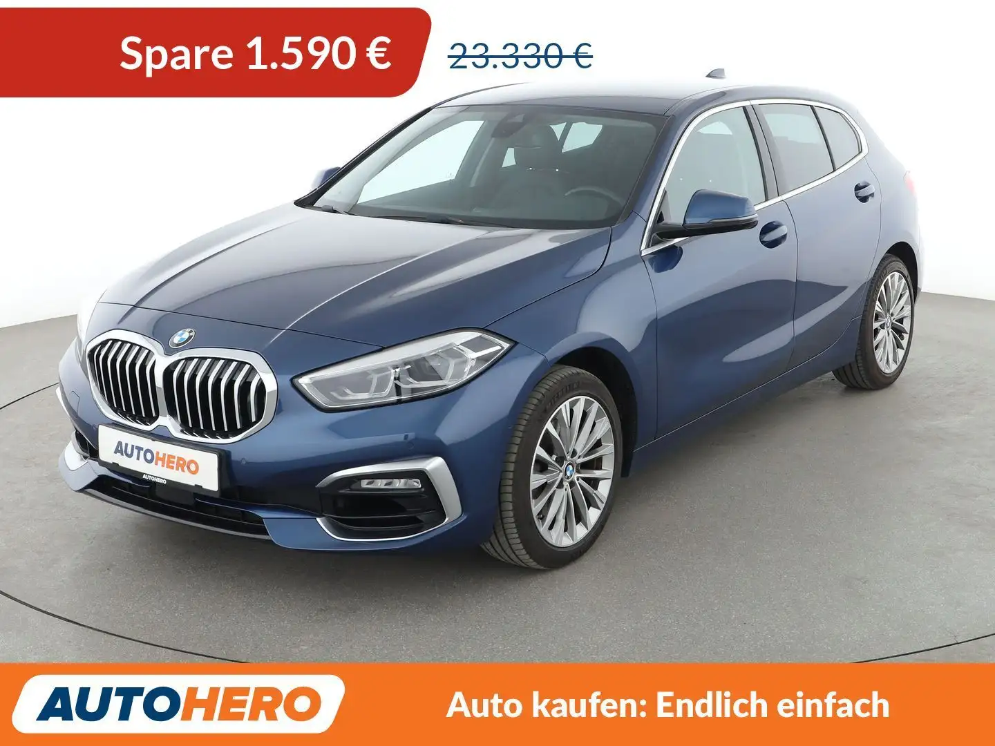 BMW 116 116i Luxury Line Aut.*NAVI*LED*TEMPO*CAM*PDC*SHZ* Bleu - 1