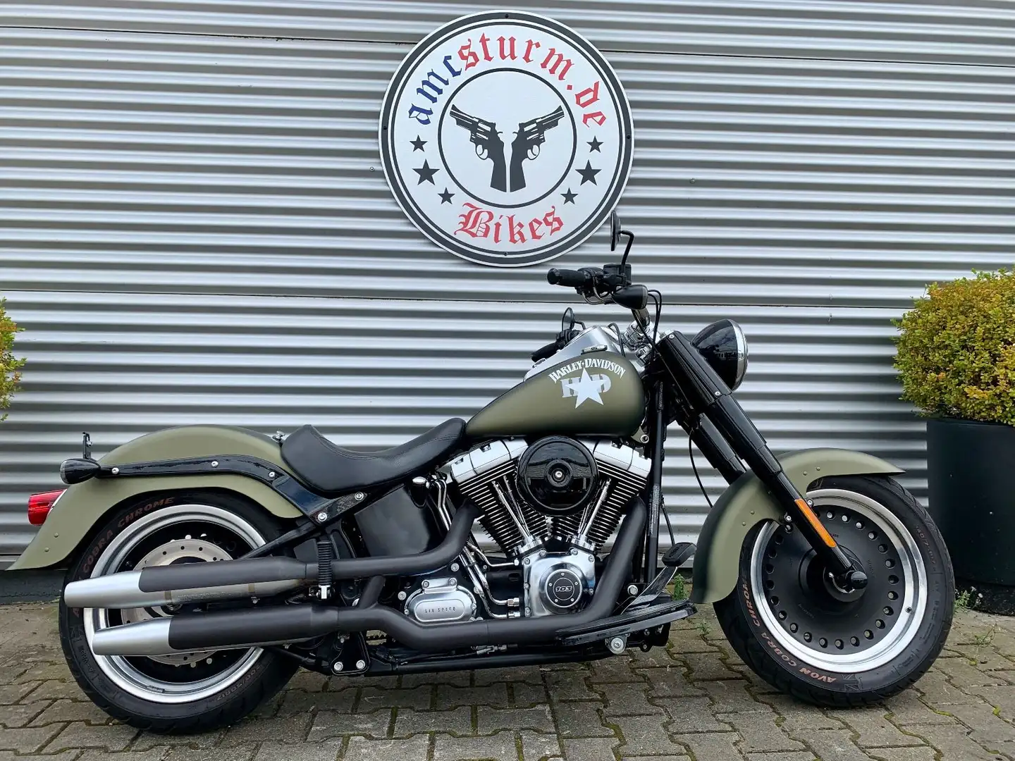 Harley-Davidson FLSTFB Fat Boy Special 103 Olive SlimS Lackierun - 1
