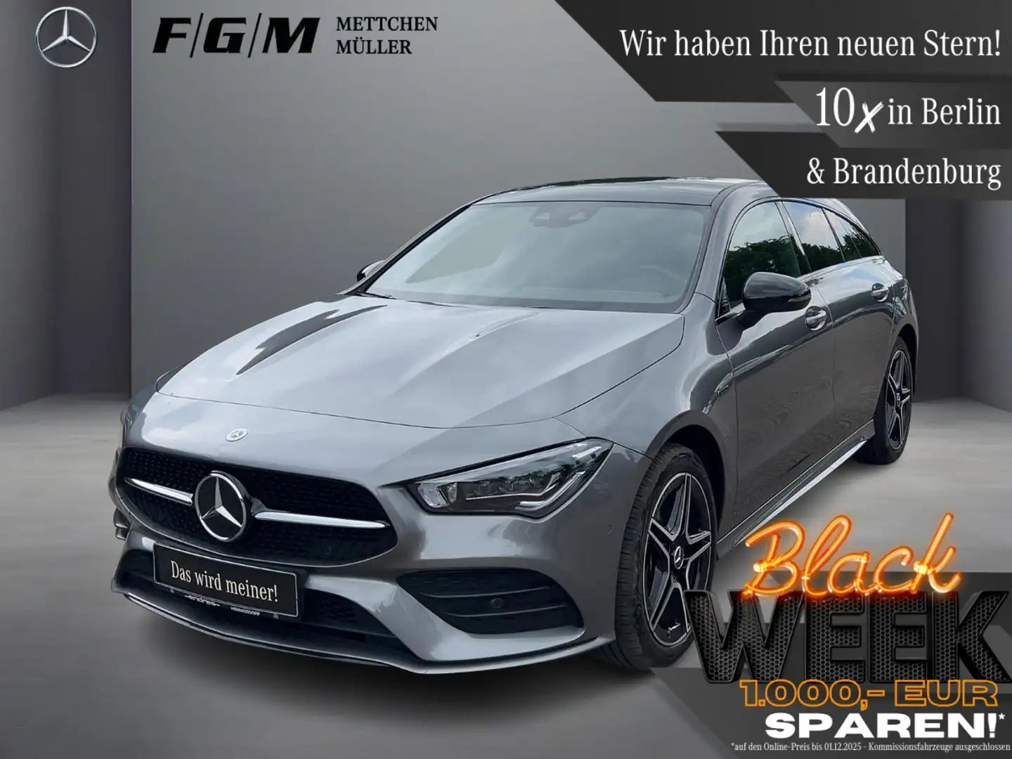 Mercedes-Benz CLA 250 e SB AMG Line MBeam|S-Dach|Night|Pano Gris - 1
