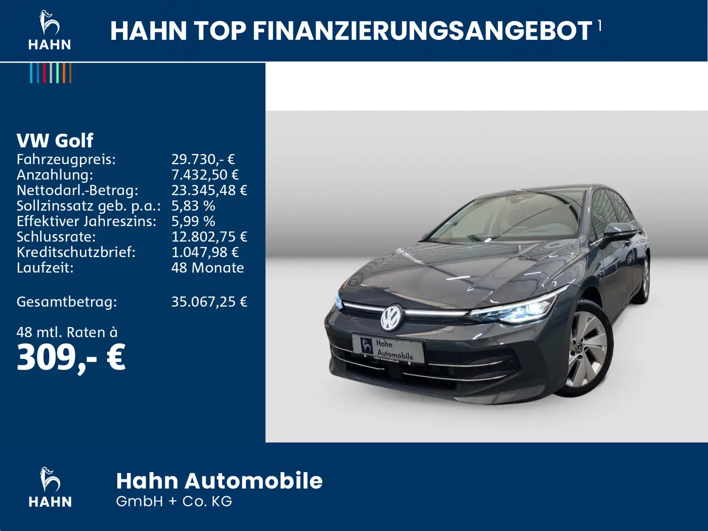 Volkswagen Golf VIII 1.5eTSI DSG Style LED AHK HUD Navi ACC Grau - 2