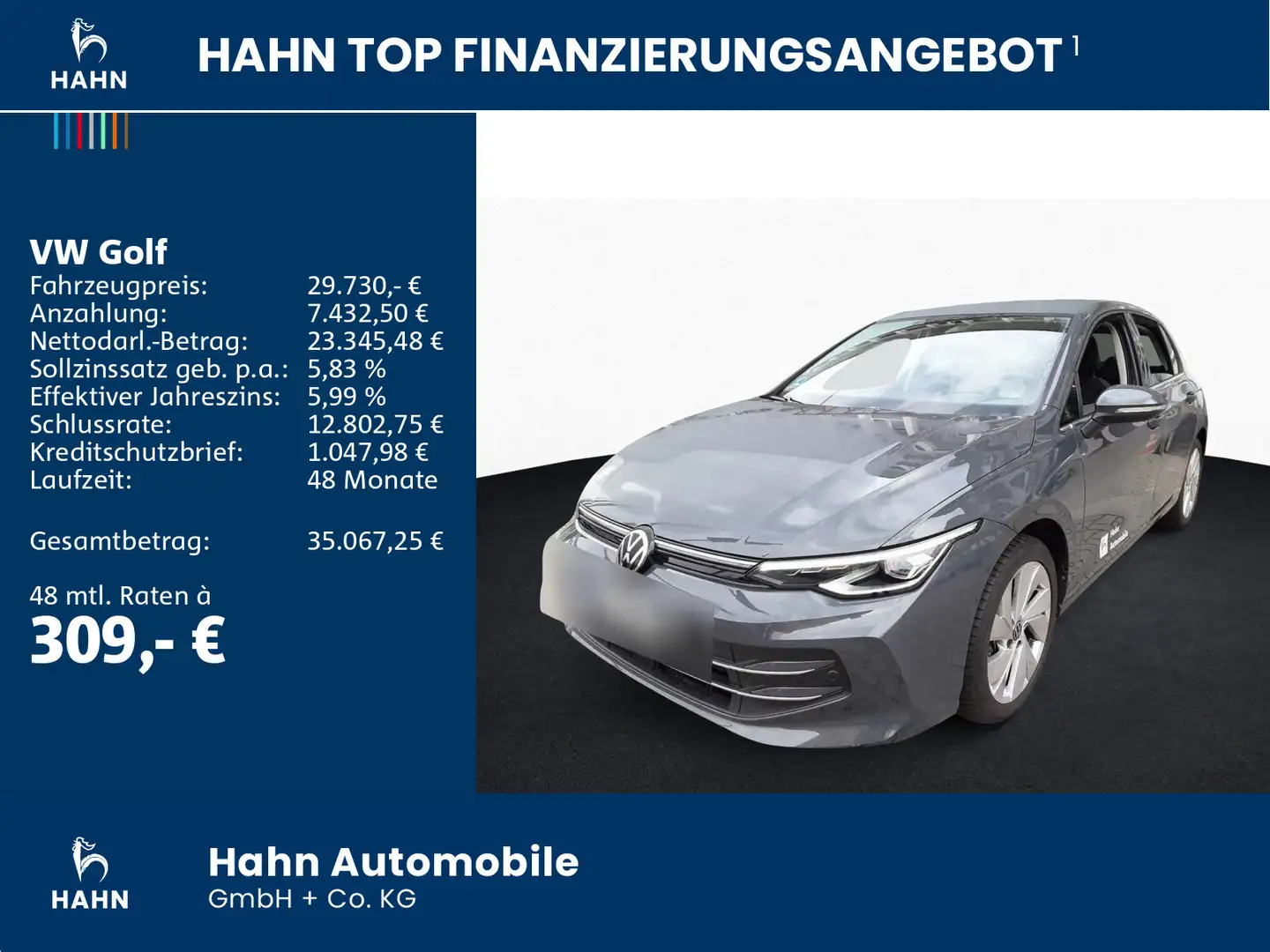 Volkswagen Golf VIII 1.5eTSI DSG Style LED AHK HUD Navi ACC Grau - 2