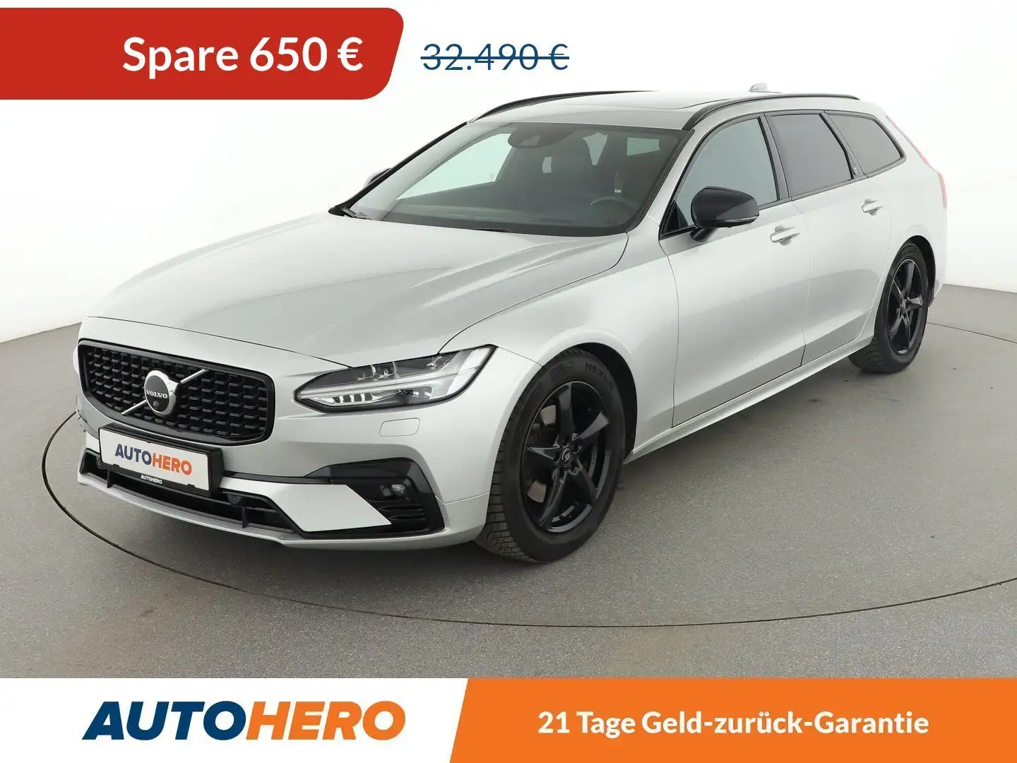 Volvo V90 2.0 D5 R-Design AWD Aut.*NAVI*HEAD-UP*LED*TEMPO* Grau - 1