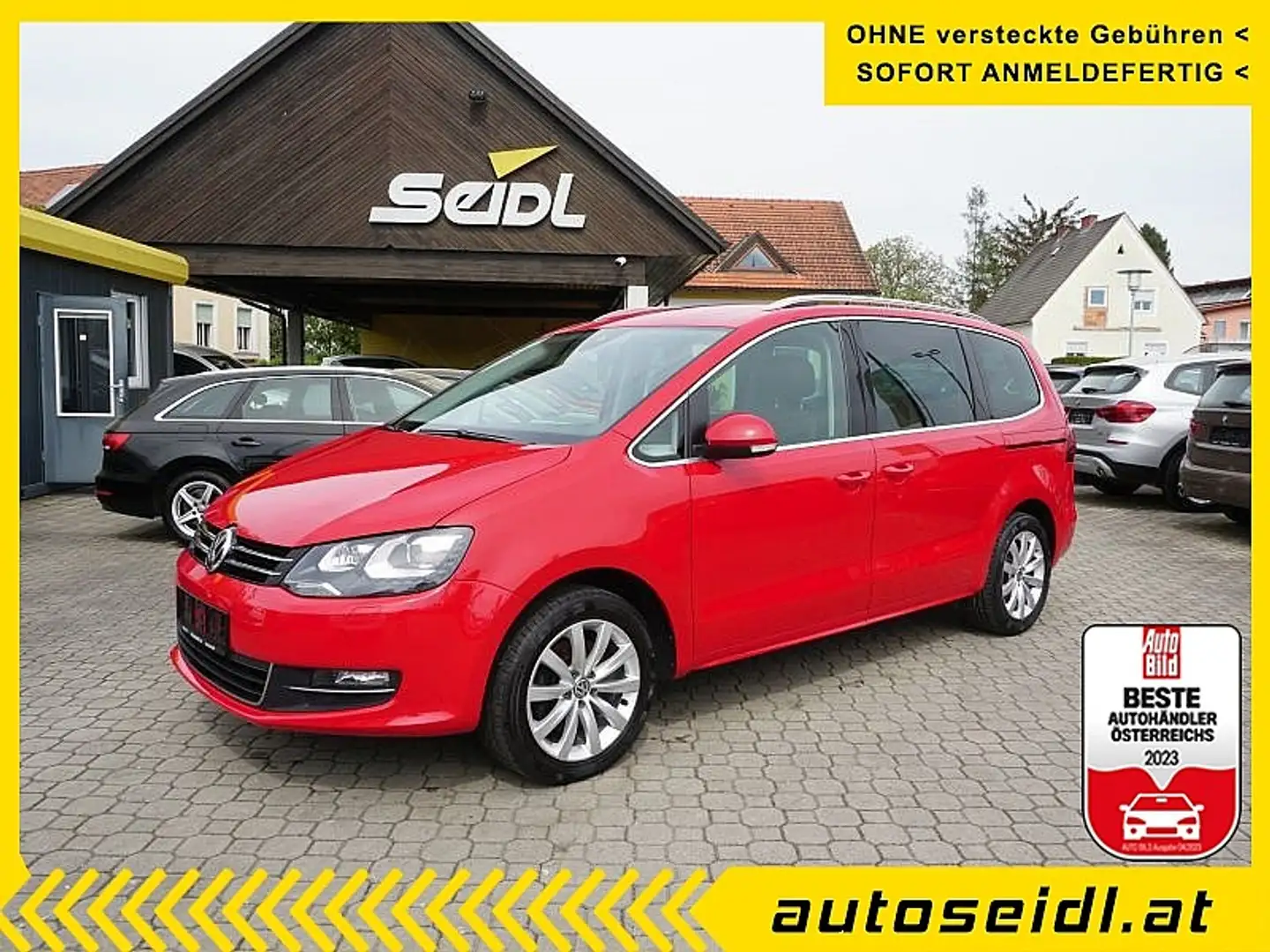 Volkswagen Sharan Business+ SCR 2,0 TDI DSG *XENON+KAMERA*NAVI* Rot - 1