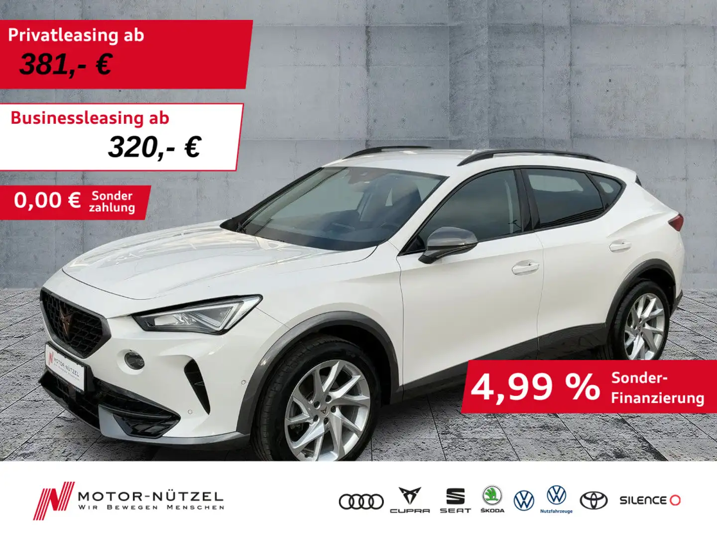 CUPRA Formentor 1.5TSI DSG LED+ACC+AHK+APP+SHZ+PLA+NSW Weiß - 1