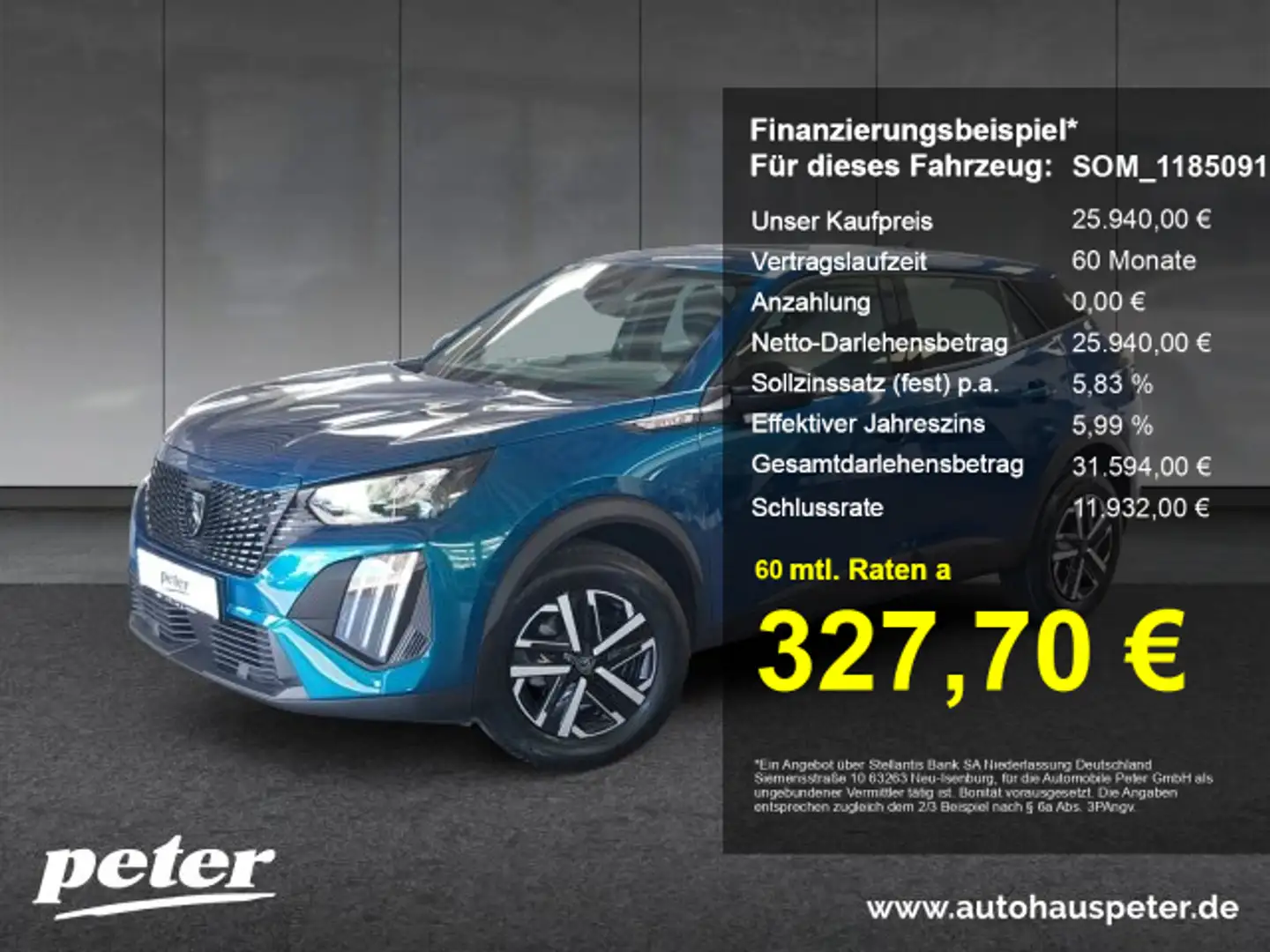 Peugeot 2008 2008 Style 100 +Sicht&Navi+EPH+SHZ+180°Kamera Blau - 1