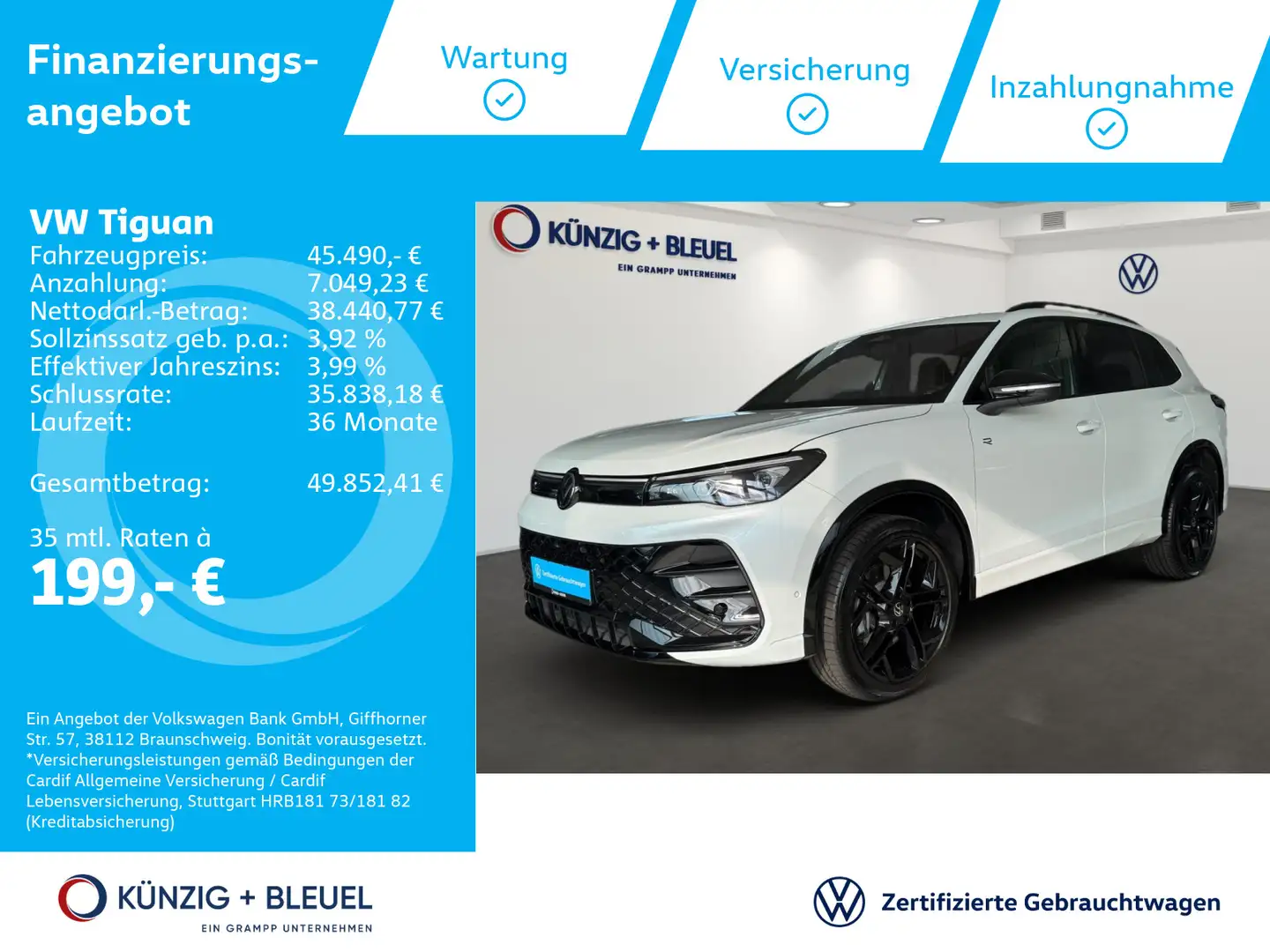 Volkswagen Tiguan R-Line 2,0 TDI DSG 4M*Nav*StHzg*AHK*Kam*M Blanc - 1