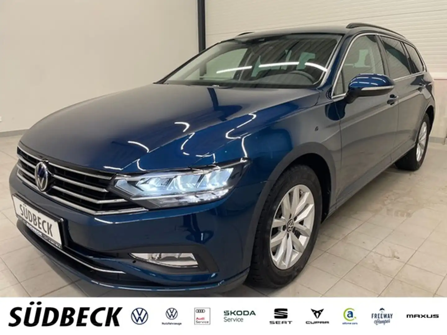 Volkswagen Passat Variant 1.5TSI Business ACC+LANE+AHK+APP Blau - 1