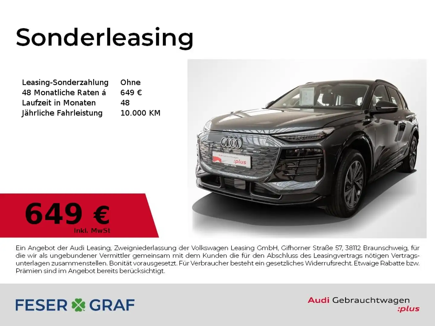 Audi Q6 e-tron 55 e-tron qu.,LED,Kamera,Navi,ACC Grau - 1