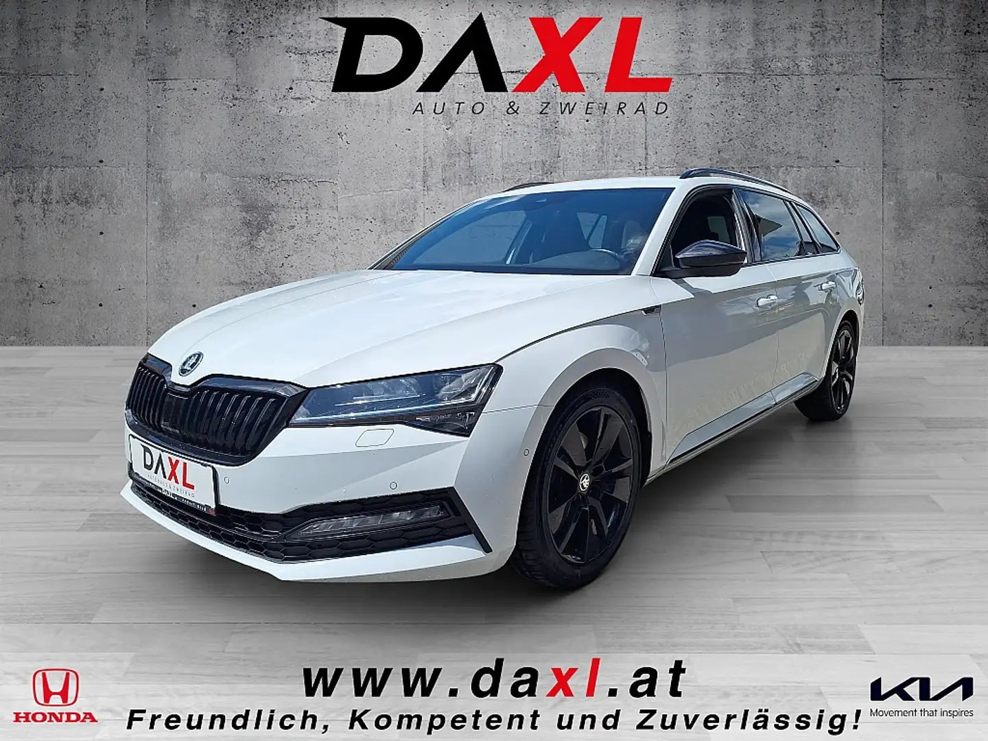 Skoda Superb Kombi 2,0 TDI Sportline DSG Blanc - 1