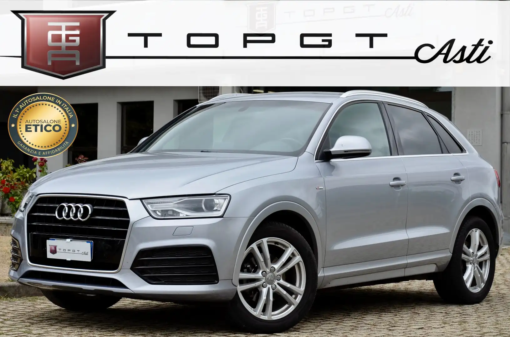 Audi Q3 Q3 2.0 tdi S-line INT-EXT 150cv UNICOPROP, PERMUTE Argento - 1