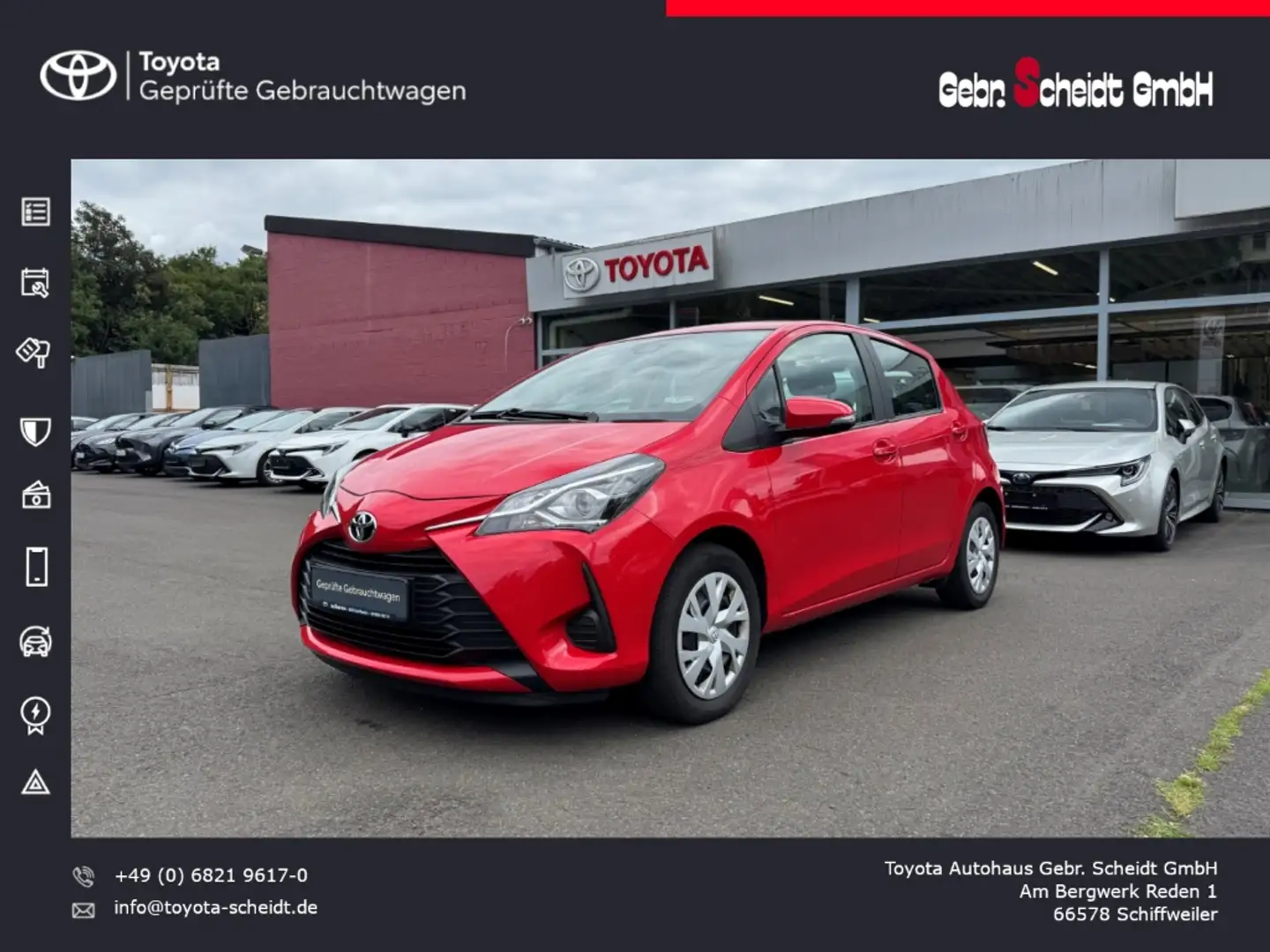 Toyota Yaris Comfort 1.5 Dual-VVT-iE EU6d-T Rückfahrkamera Klim Rouge - 1