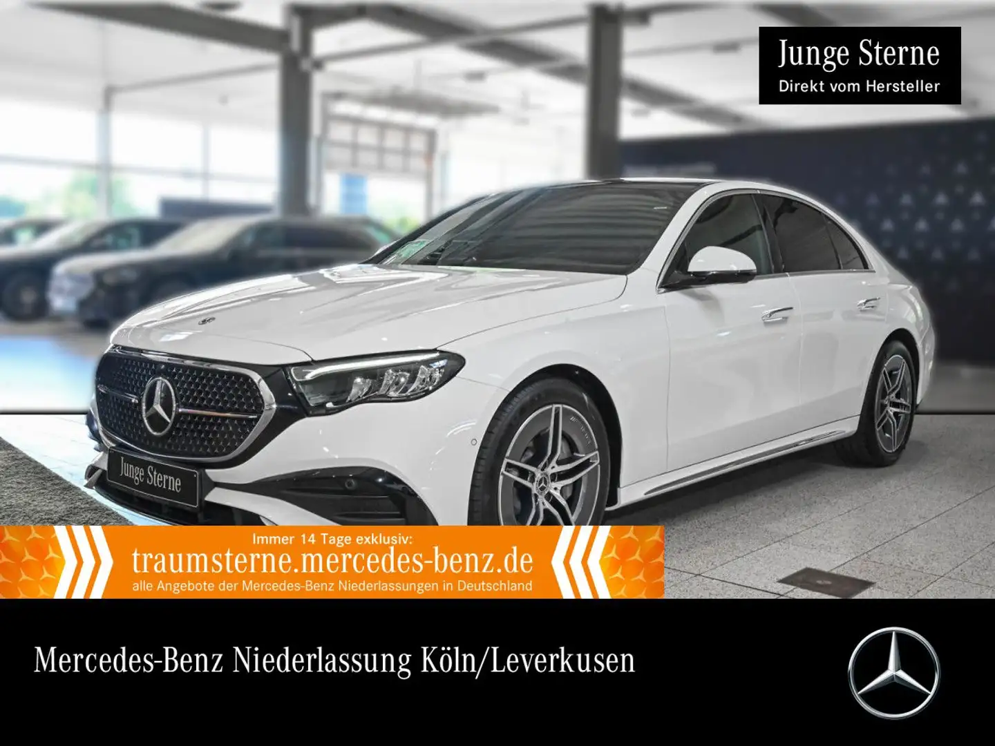 Mercedes-Benz E 220 d AMG Pano Distr. LED AHK Kamera Totwinkel Weiß - 1