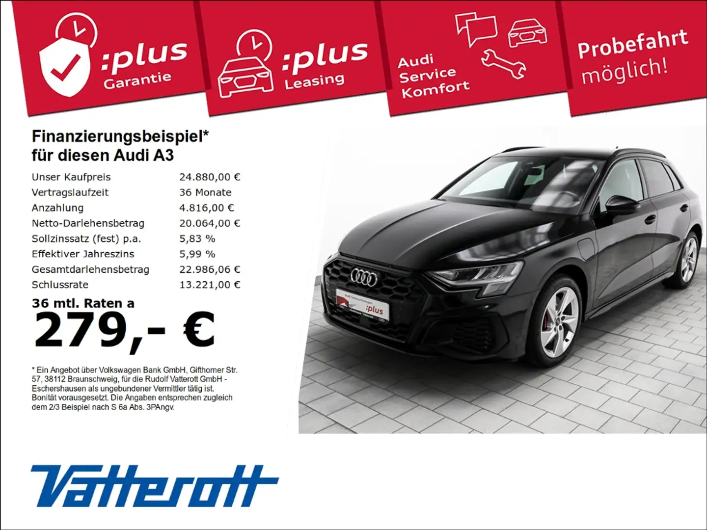 Audi A3 Sportback 45 TFSI e S line Navi AHK Zwart - 1