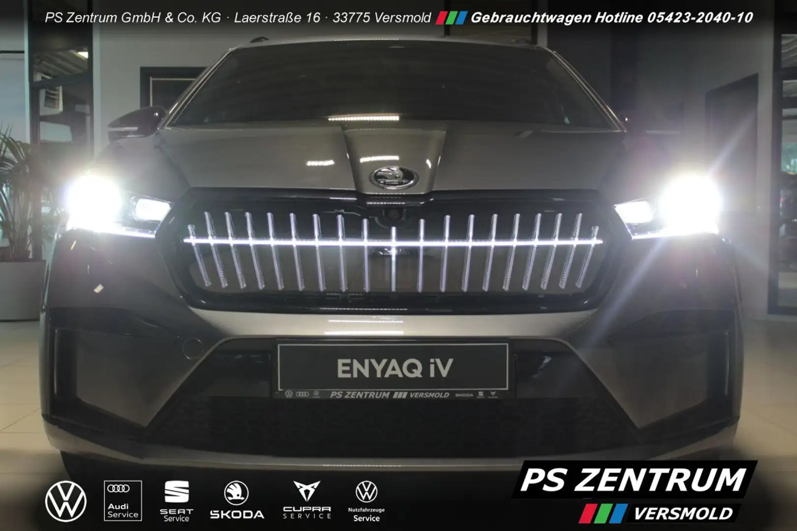 Skoda Enyaq 85x Sportline ADVANCED MATRIX AHK CANTON LED Grau - 2