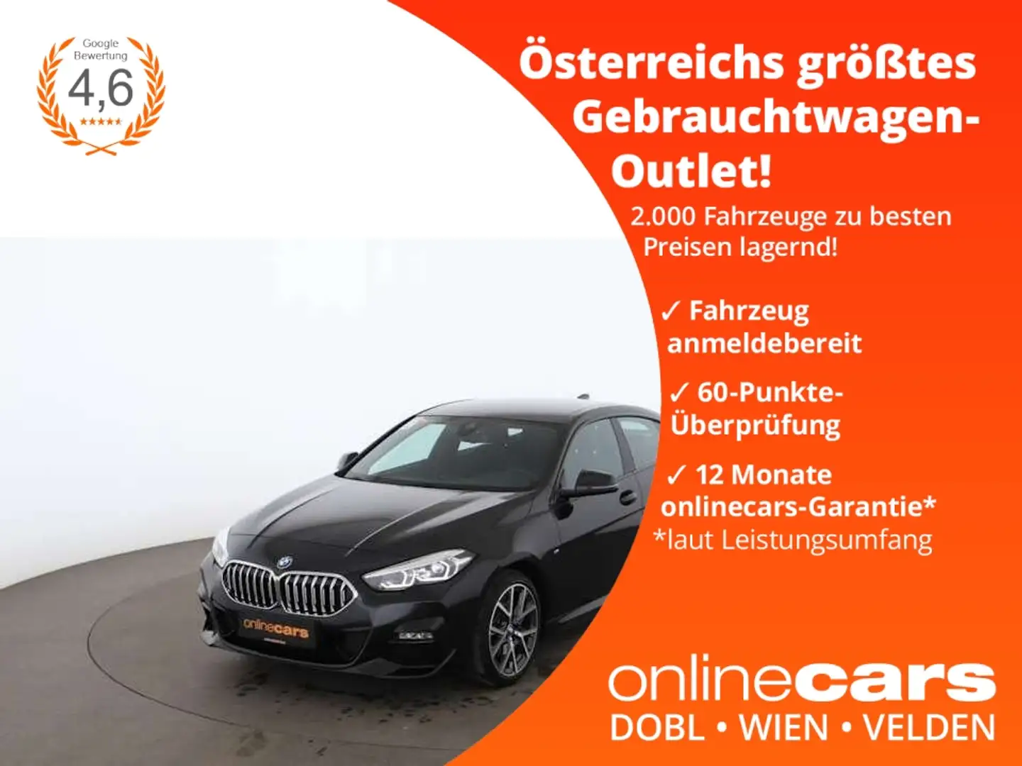 BMW 218 i Gran Coupe M-Sport Aut LED RADAR NAVI LEDER Schwarz - 1