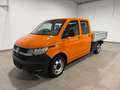 Volkswagen T6.1 Transporter T6.1 Pritsche-Doka(6-Si),4Motion,AHK,Diff.Sperre Orange - thumbnail 1