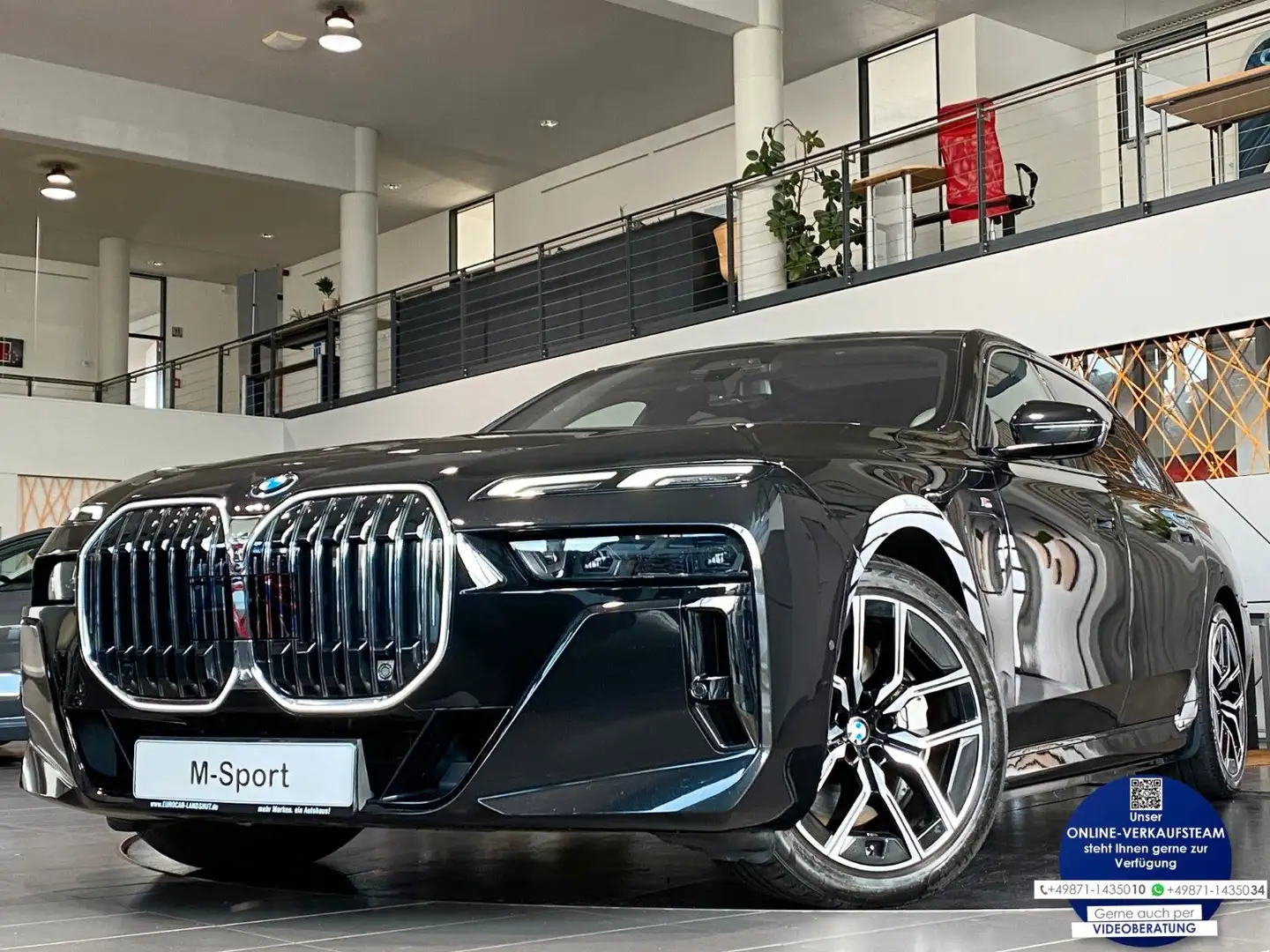 BMW 750 e M-Sport Merino Executive 4xSbel B&W Diamond Czarny - 1