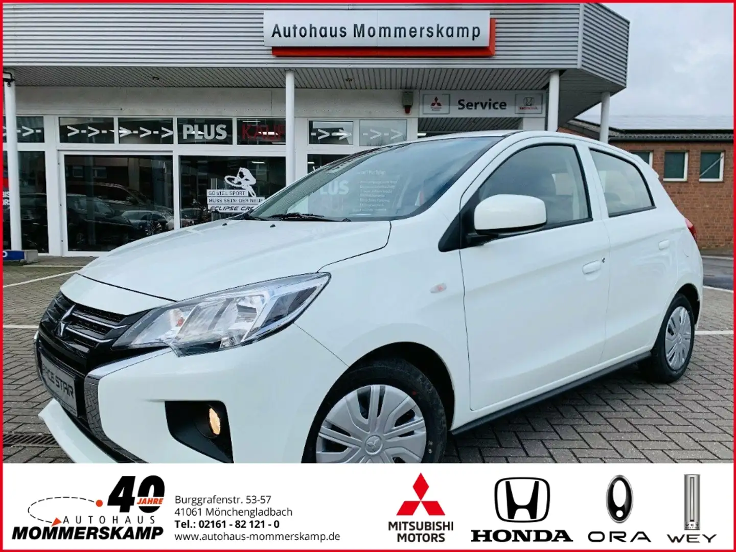 Mitsubishi Space Star BASIS 1,2 Allwetter+E-Fenster+ESP+Seitenairb.+ABS+ Weiß - 1