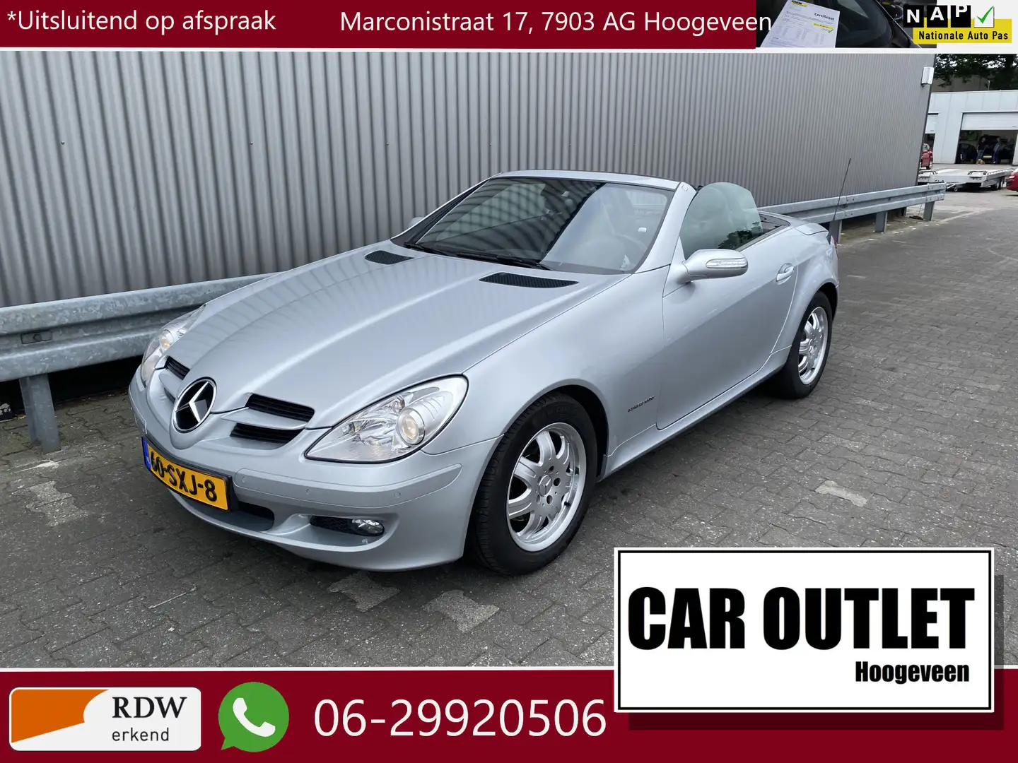 Mercedes-Benz SLK 200 K. 80Dkm. Compl. Historie aanw, Werkelijke Nieuwst Grijs - 1