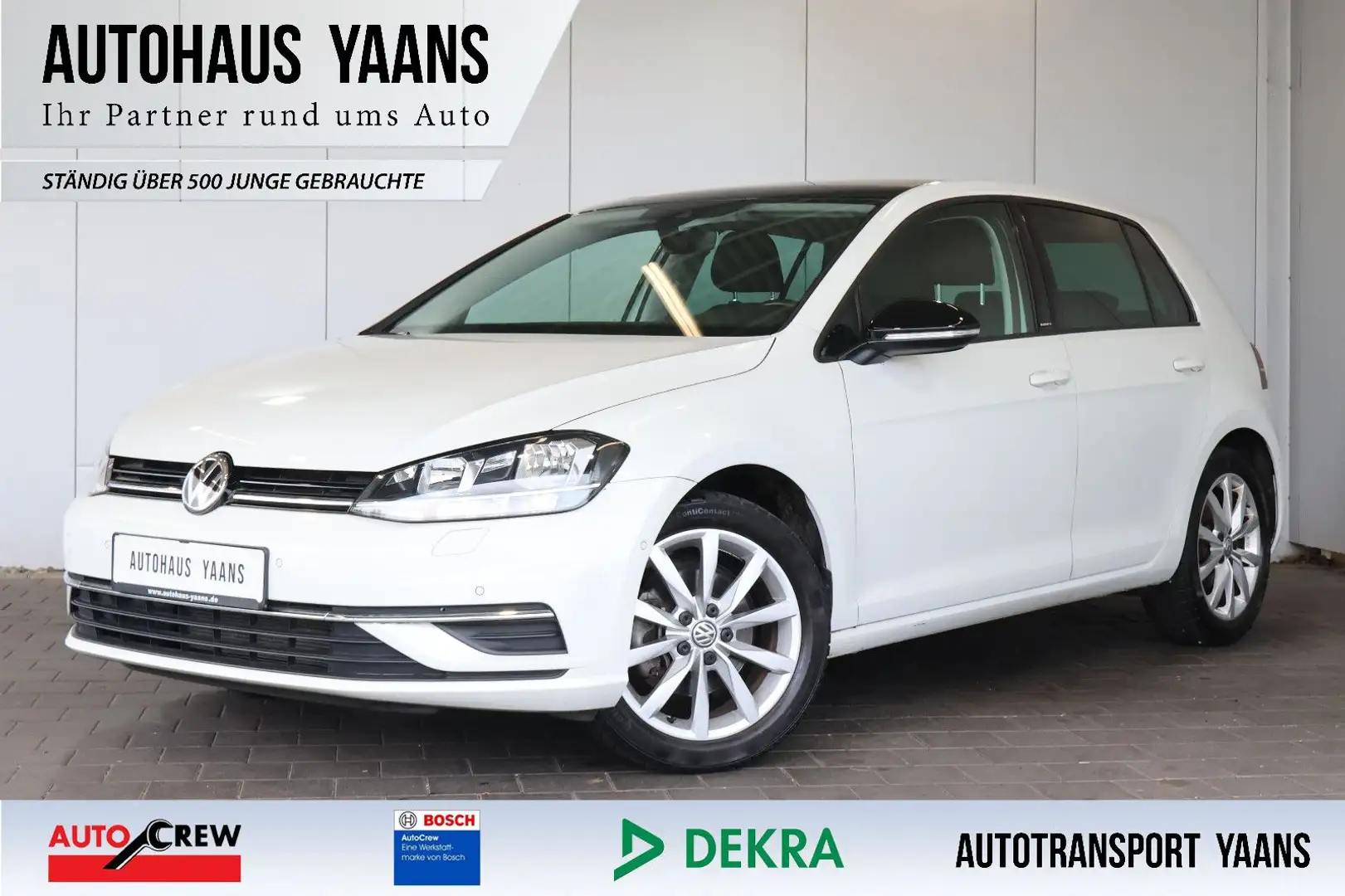 Volkswagen Golf VII 1.5 TSI IQ.DRIVE ACC+SIDE+KEY+KAM+PANO Weiß - 1