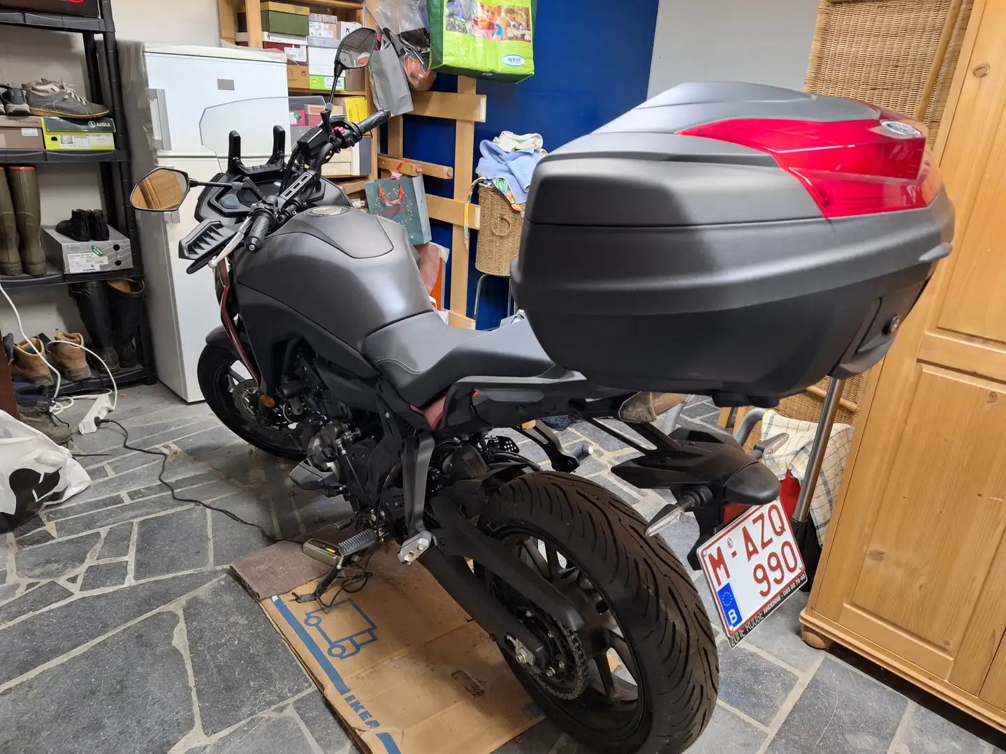 Yamaha Tracer 700 Top case et parechute Rouge - 1