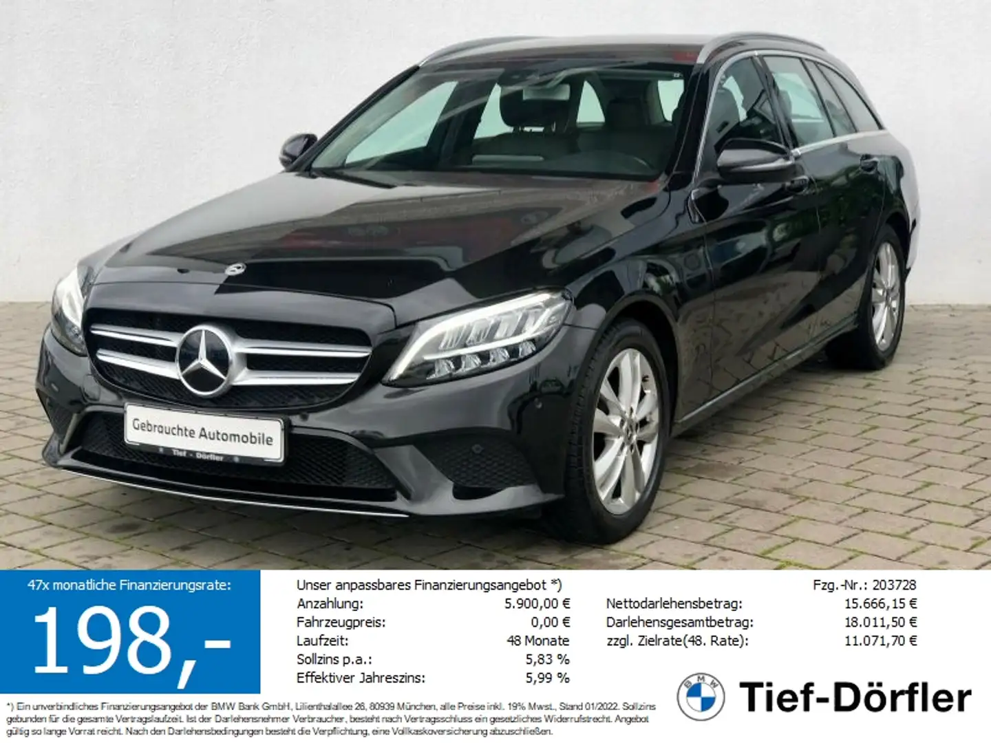Mercedes-Benz C 180 T 9G Advantgarde AHK/EasyPack/LED+ Schwarz - 1