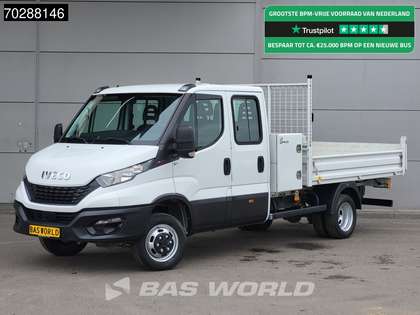 Iveco Daily 35C16 Open Laadbak met Kist Dubbel Cabine Dubbellu