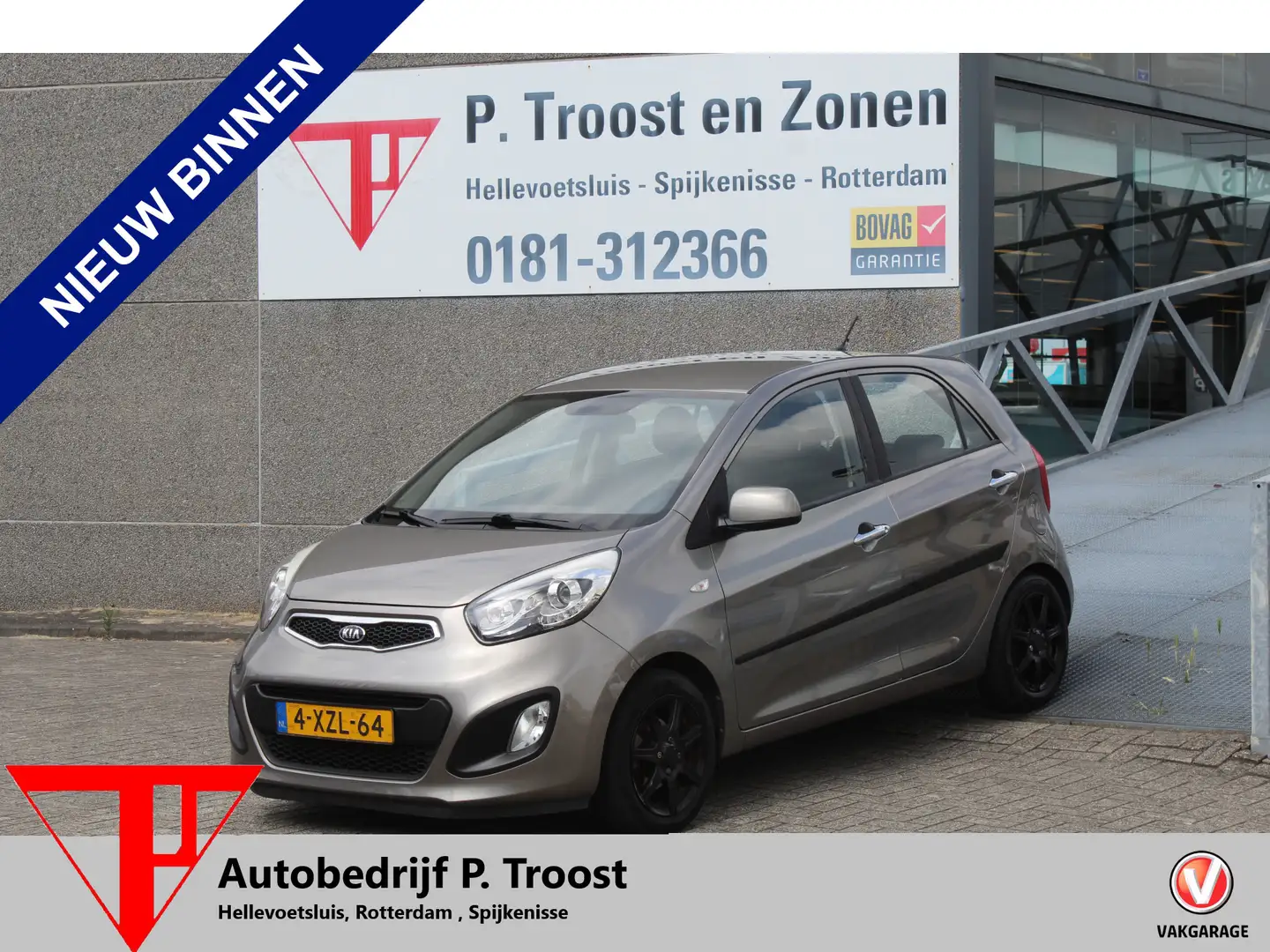 Kia Picanto 1.0 CVVT BusinessLine Navigatie/Airco/Bluetooth/Ra Grijs - 1